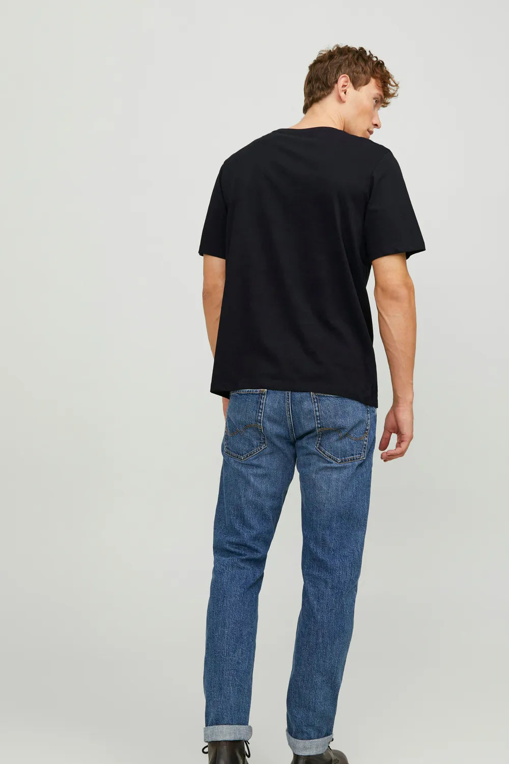 JACK JONES Erkek SİYAH Logo Tişört 12233999