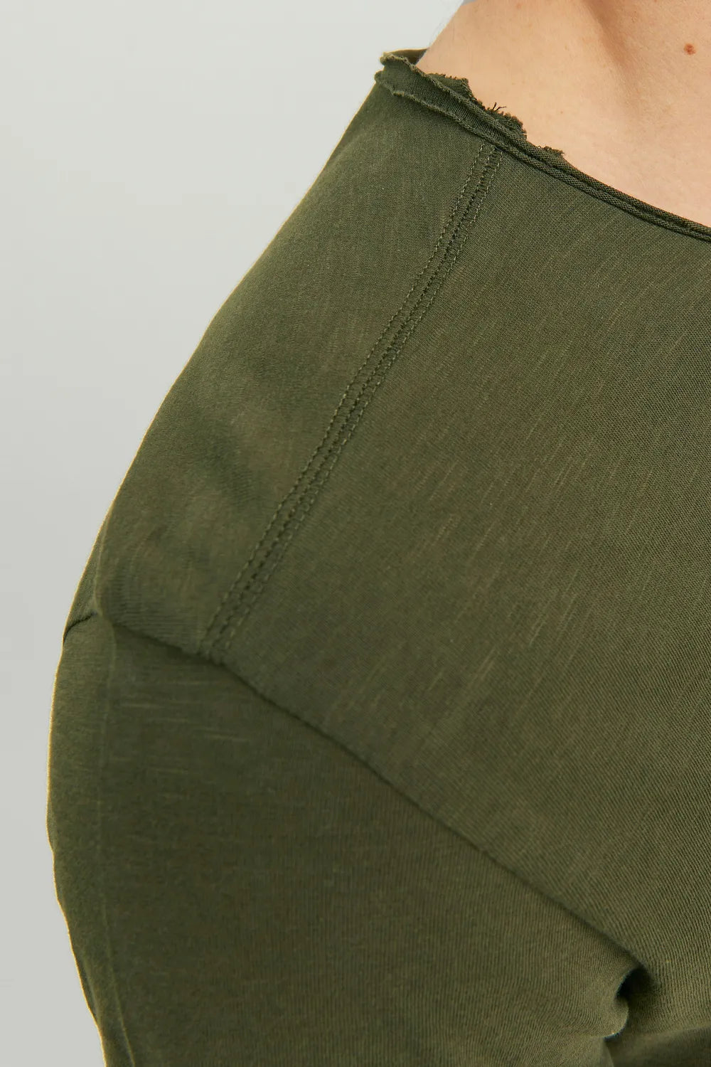 Jack Jones Erkek Jjbasher Bisiklet Yaka Yeşil Tişört  12182498