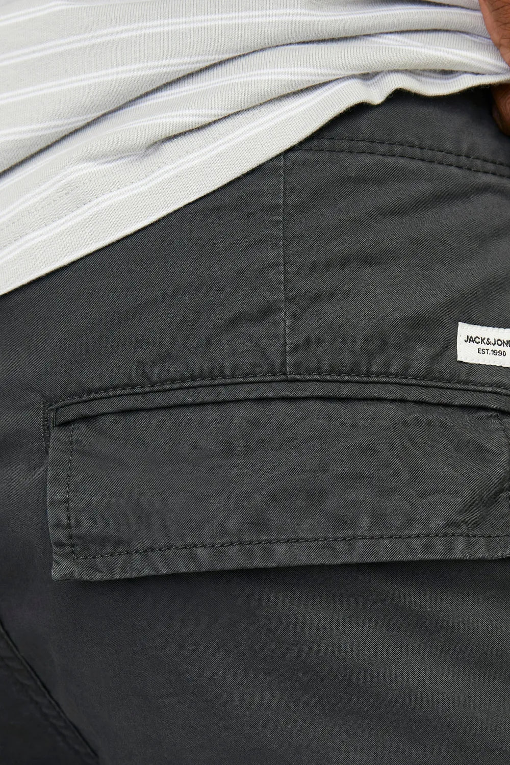 Jack Jones Erkek Büyük Beden Kargo Gri Cepli Şort 12257678