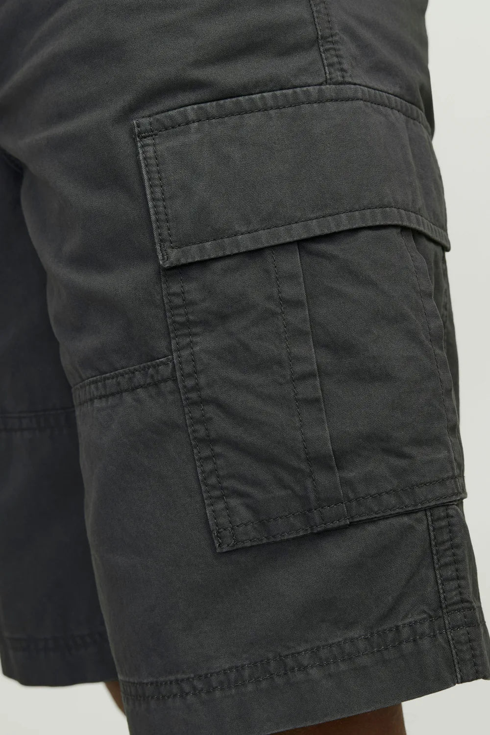 Jack Jones Erkek Büyük Beden Kargo Gri Cepli Şort 12257678