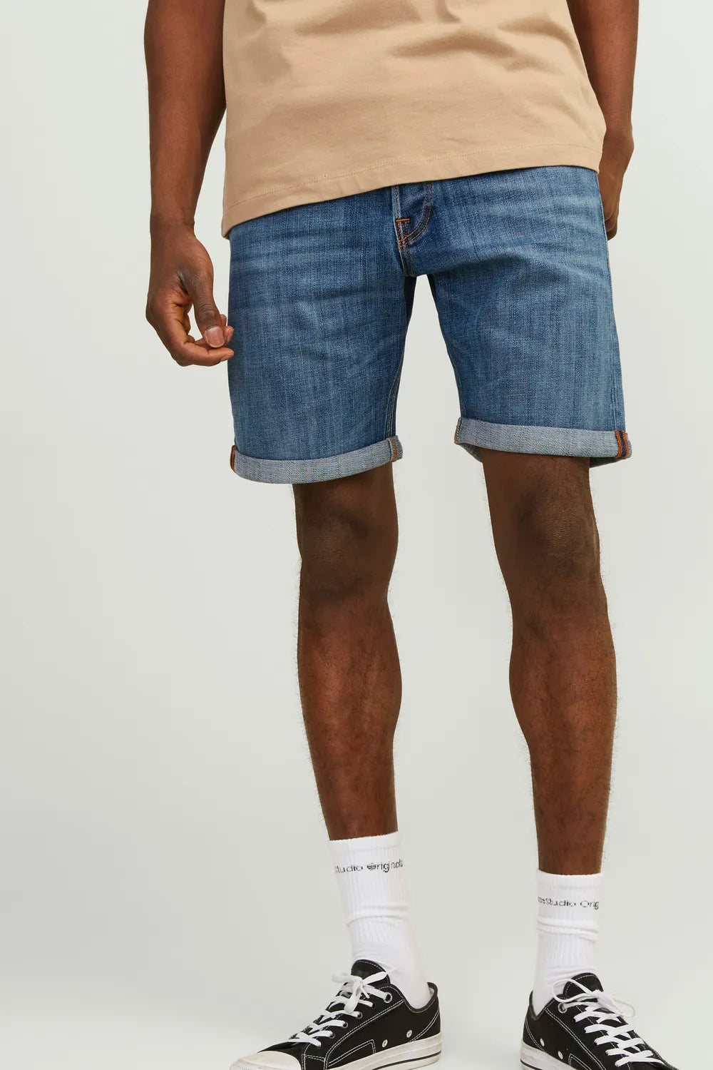 Jack Jones Erkek Jjichris Jjwood Mavi Denim Kot Şort 12249092