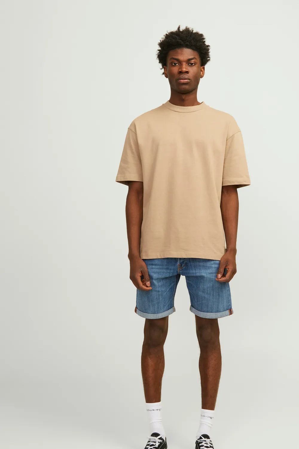 Jack Jones Erkek Jjichris Jjwood Mavi Denim Kot Şort 12249092