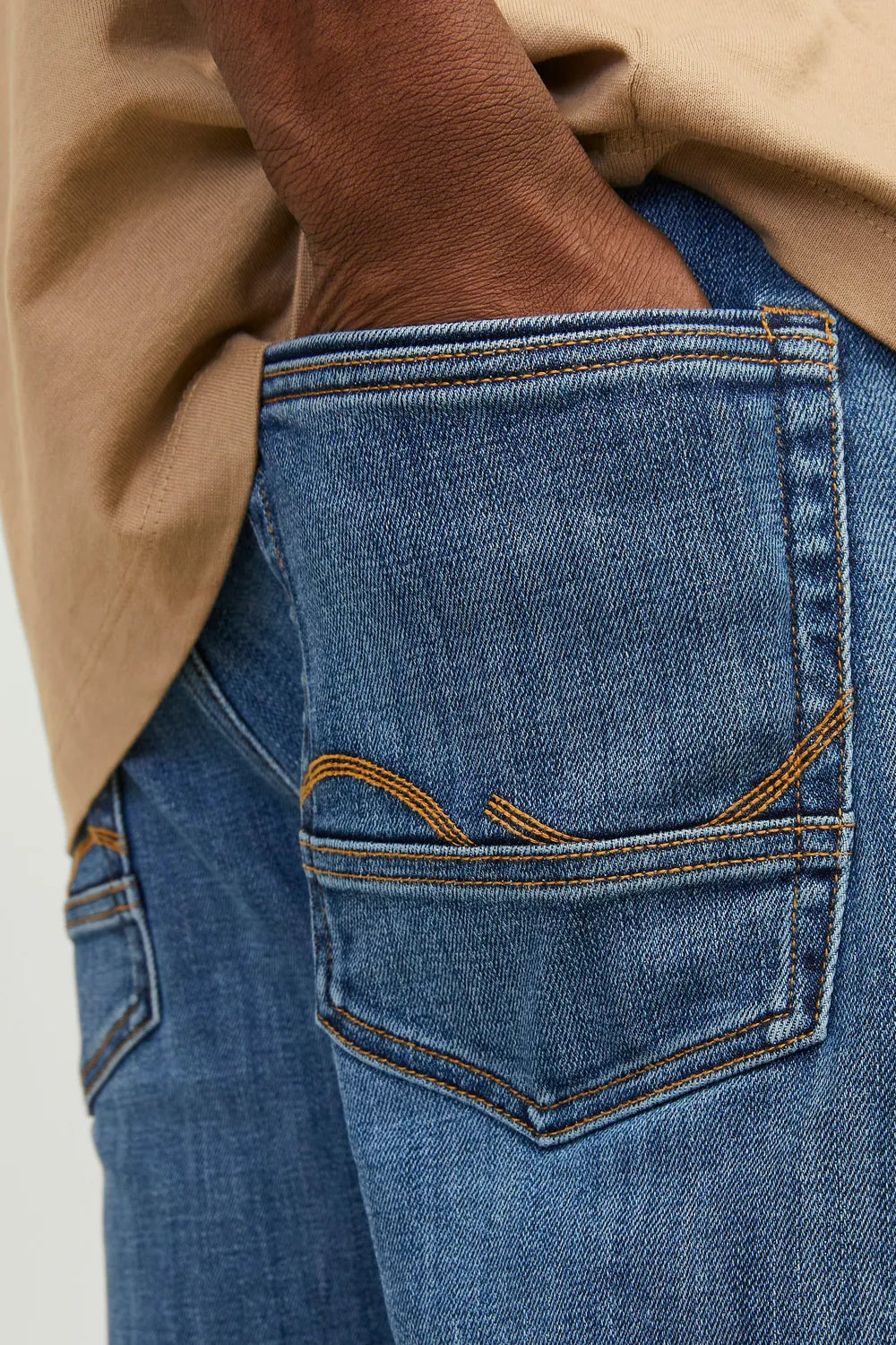 Jack Jones Erkek Jjichris Jjwood Mavi Denim Kot Şort 12249092