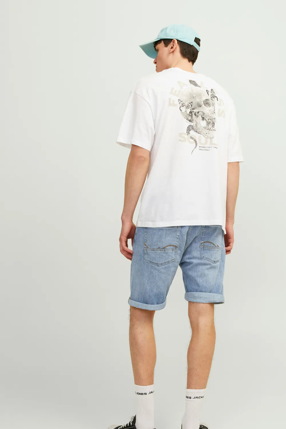Jack Jones Erkek Jjichris Jjwood Mavi Denim Kot Şort 12249095