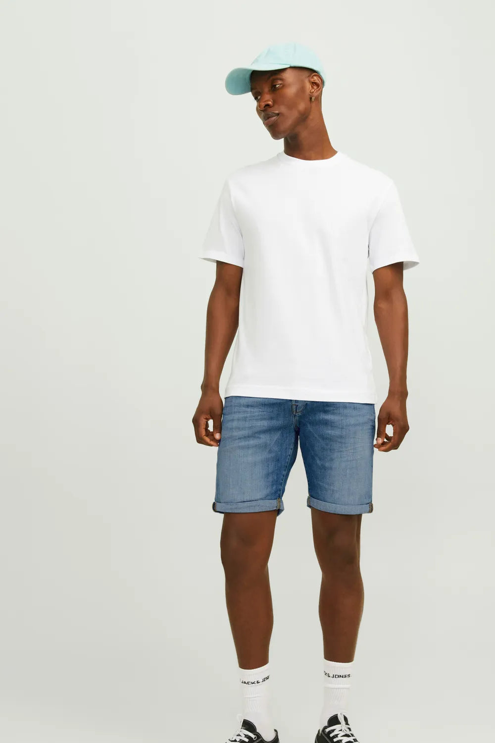 Jack Jones Erkek Jjirick Jjfox Mavi Denim Kot Şort 12250488