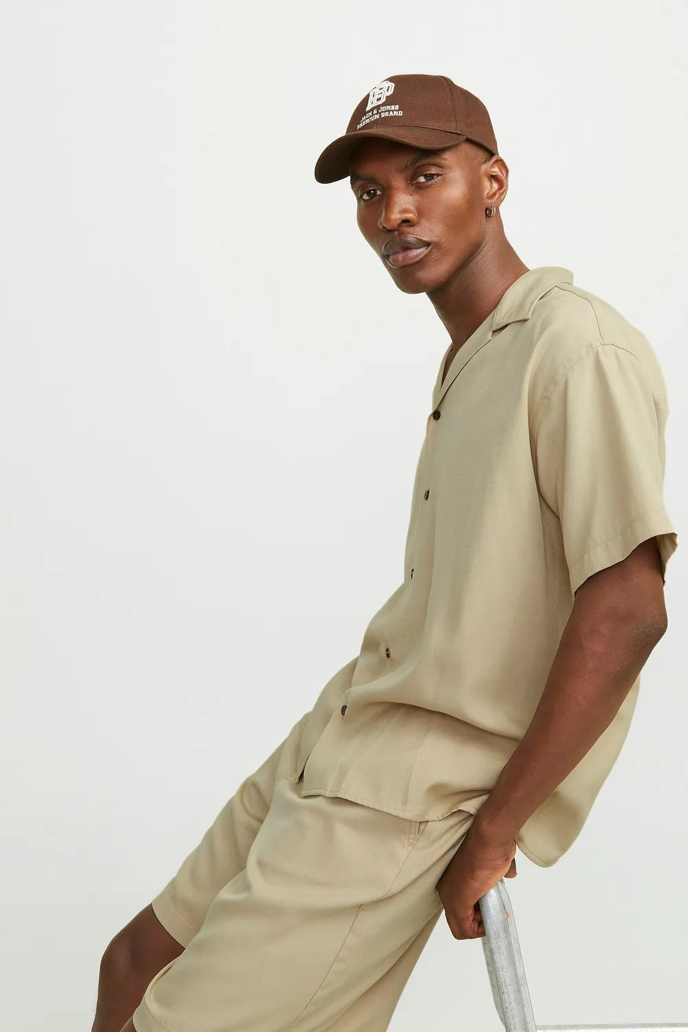 Jack Jones Erkek Jprccaaron Kahverengi Polo Yaka Gömlek 12251027