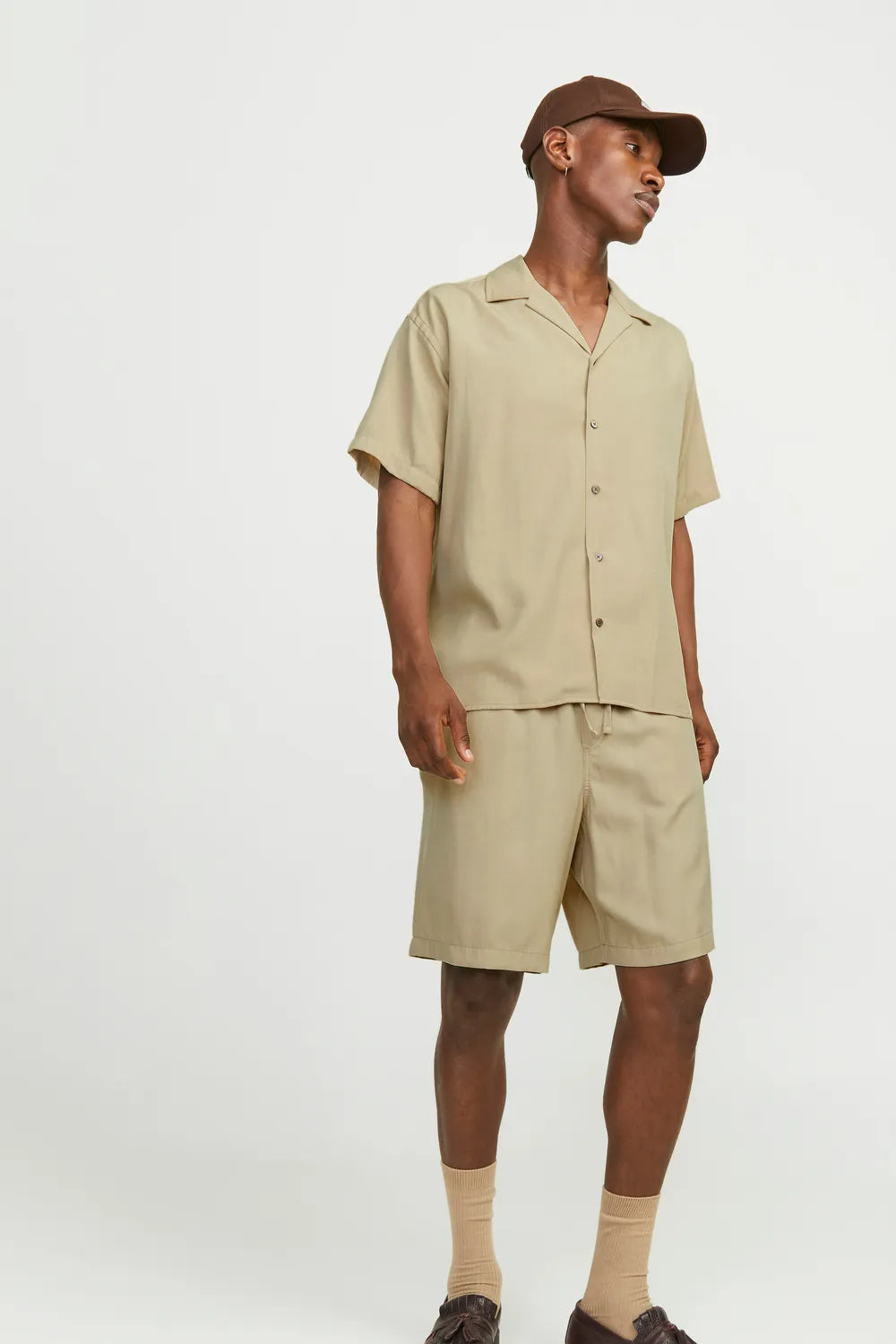 Jack Jones Erkek Jprccaaron Kahverengi Polo Yaka Gömlek 12251027