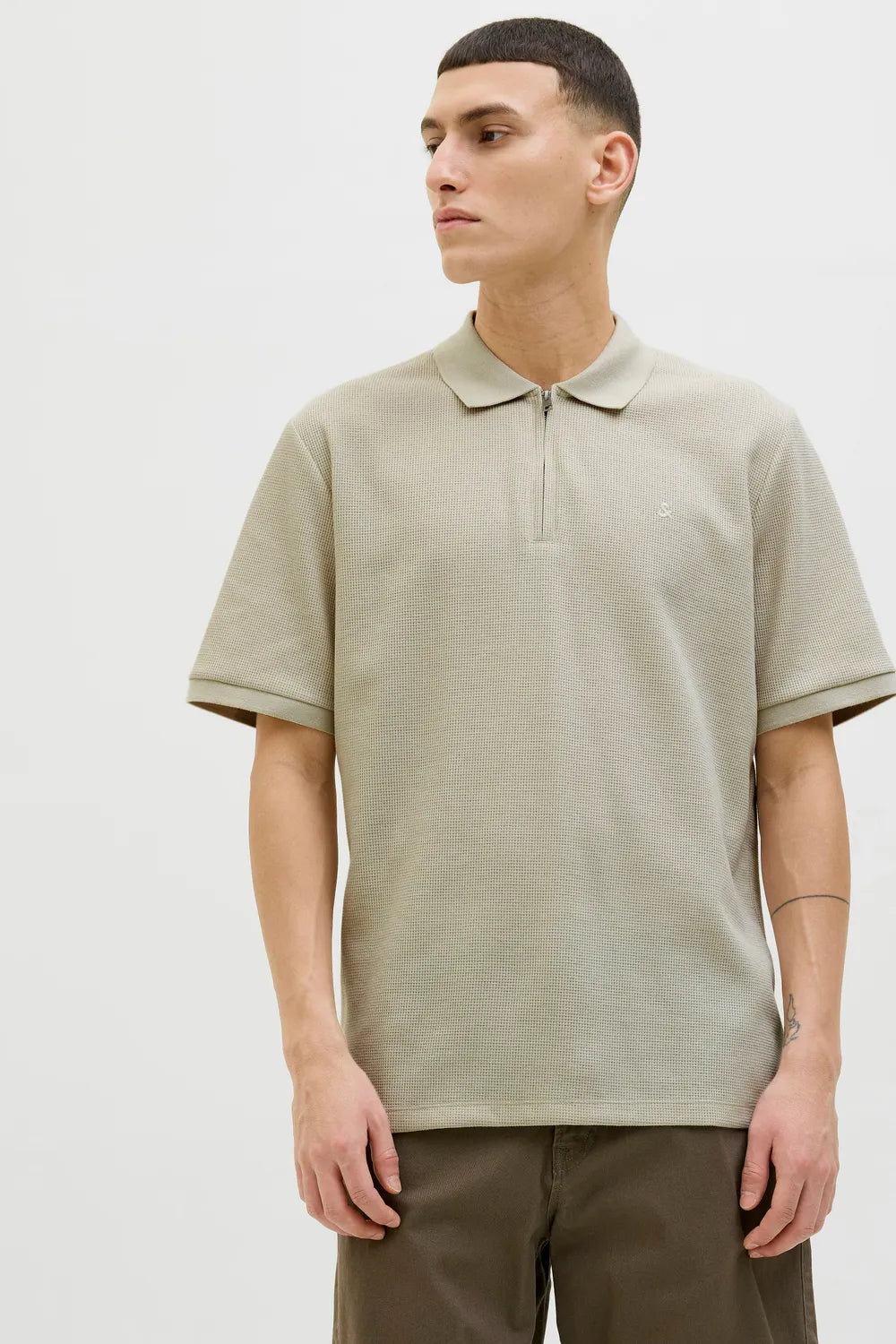 JACK JONES Erkek BEJ Polo Tişört 12279177
