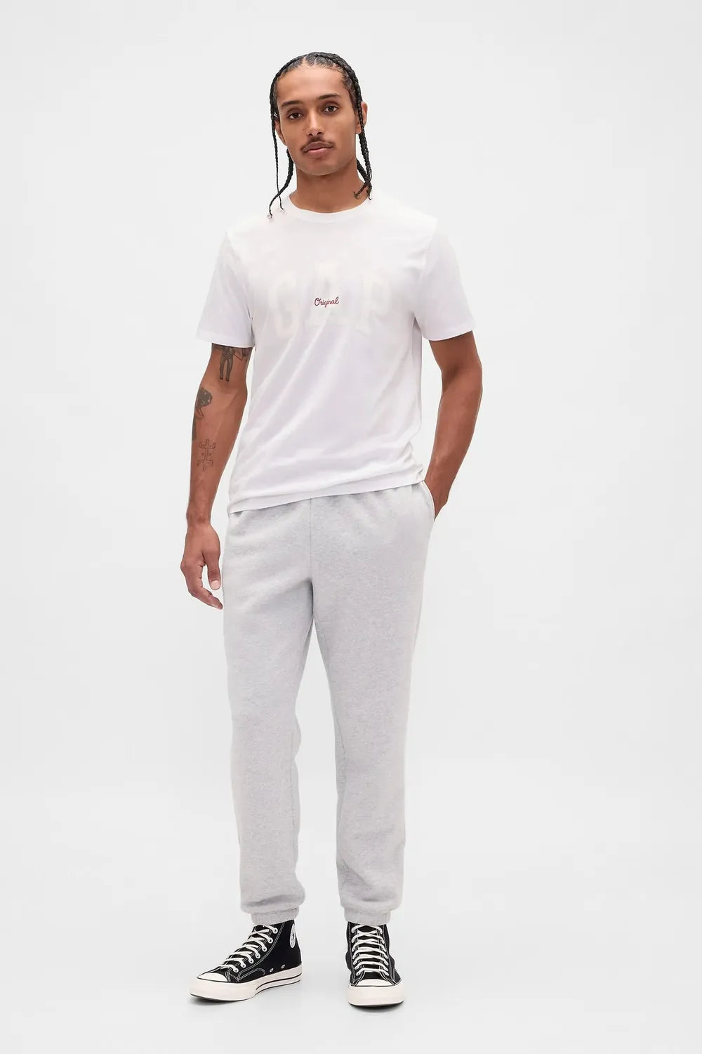 GAP Erkek Beyaz Tişört 542246001