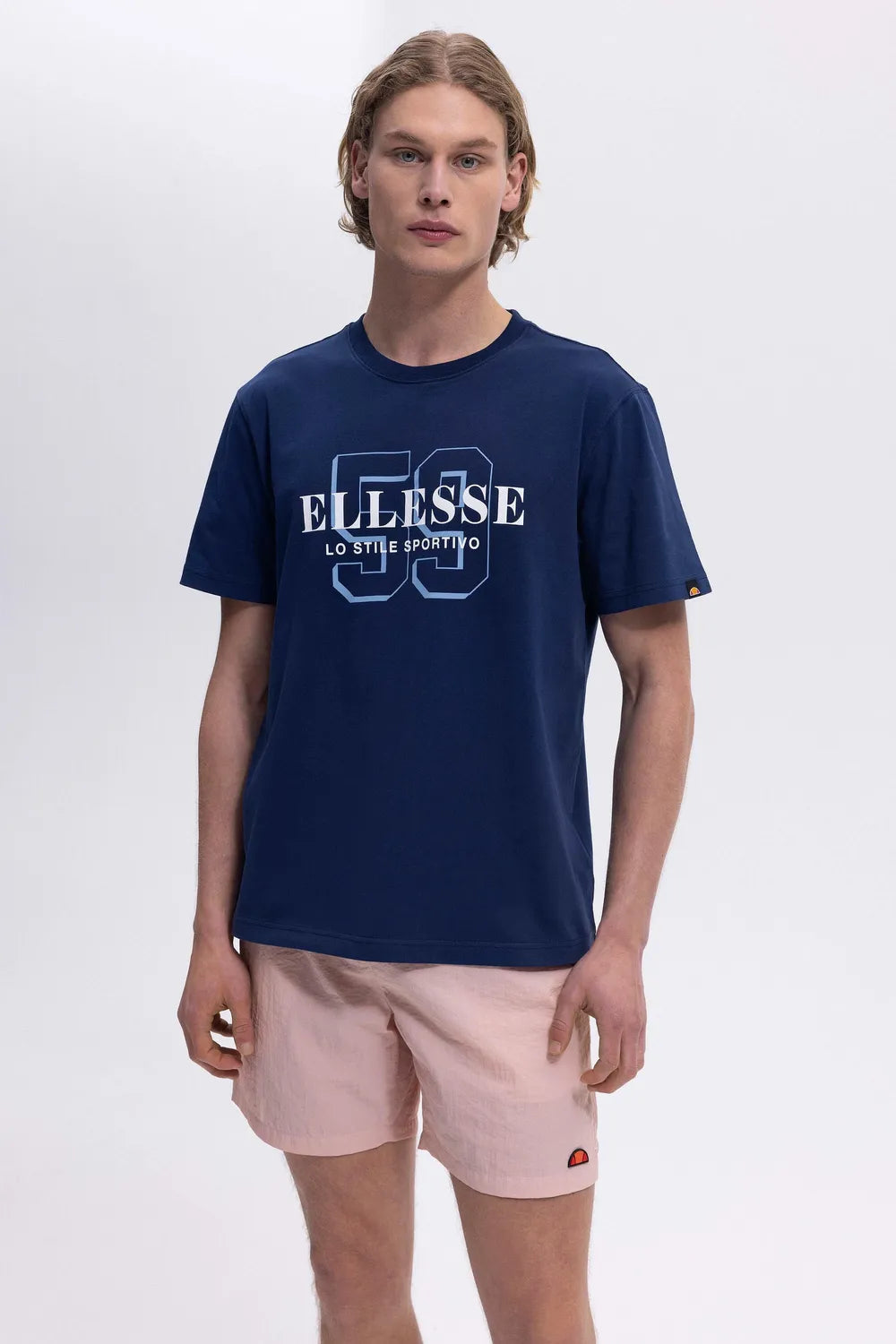 Ellesse Erkek Yuvarlak Yaka Lacivert Tişört EM455