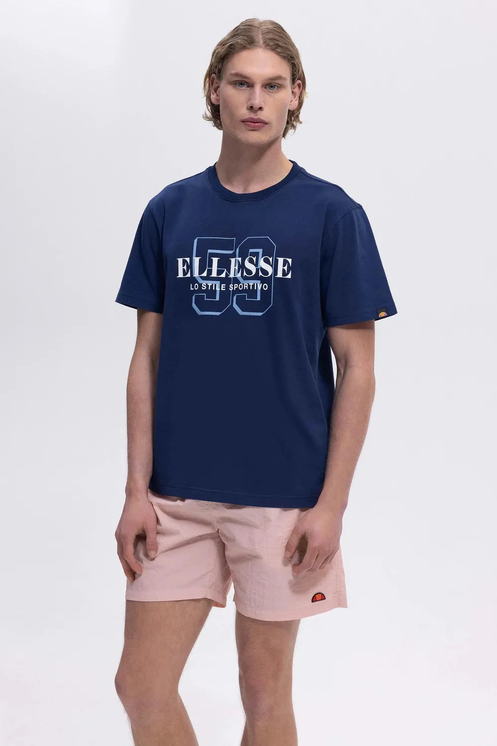 Ellesse Erkek Yuvarlak Yaka Lacivert Tişört EM455