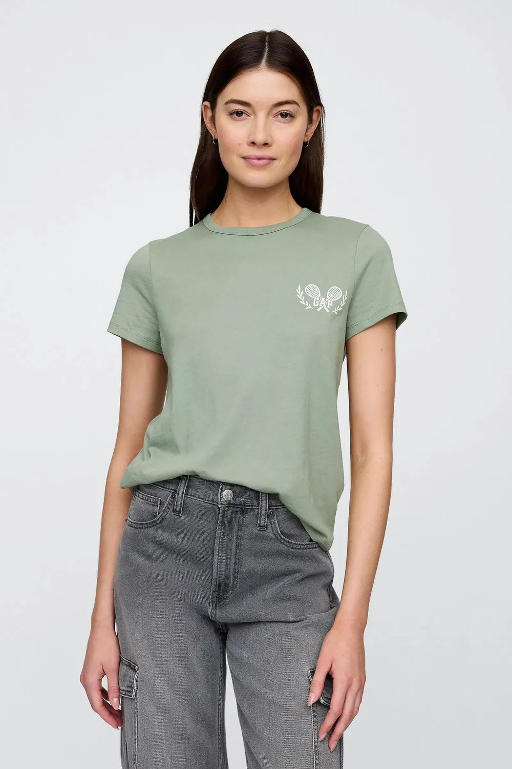 V-Frch Ss Fav Crew Nvl K.Kol Tshırt