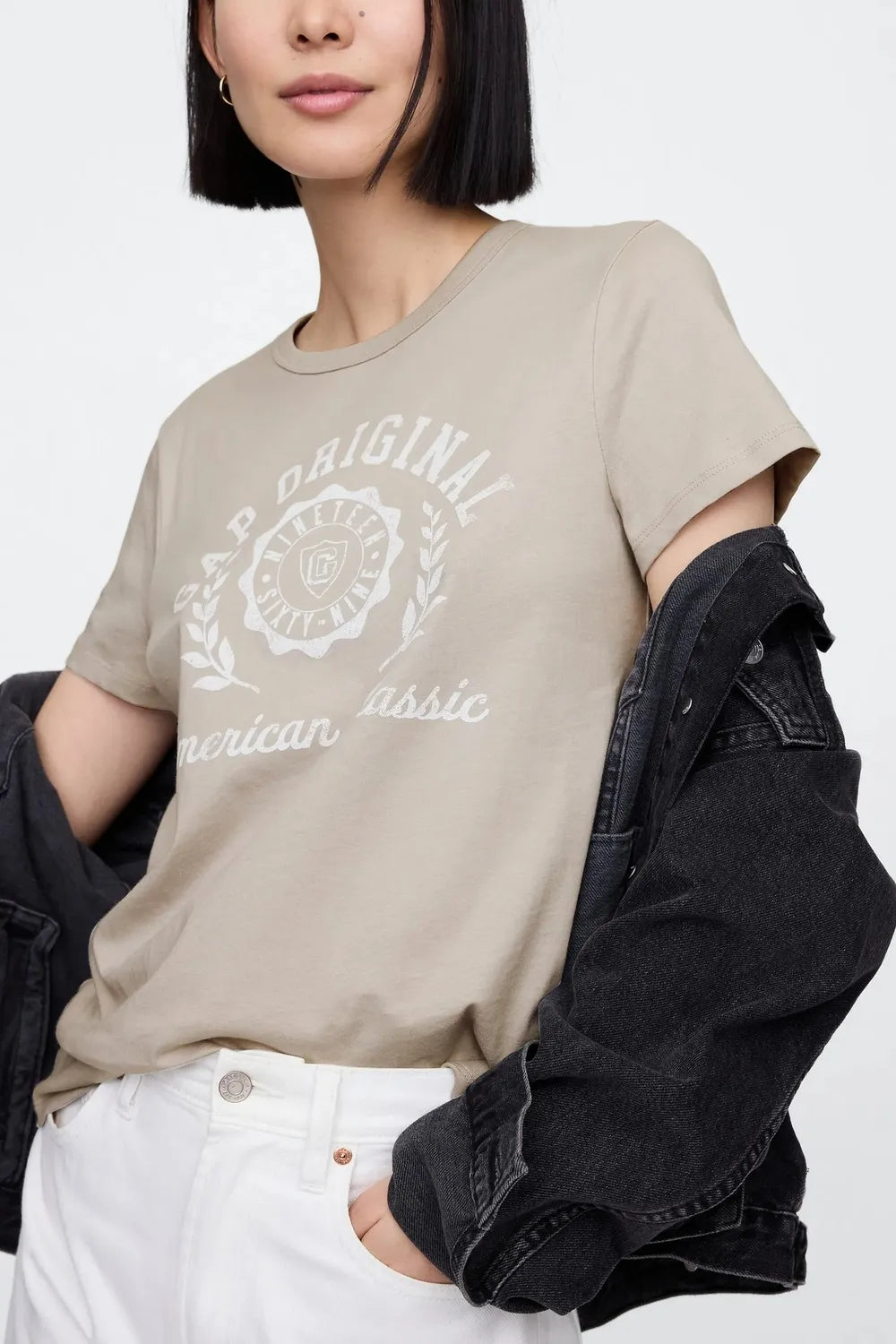 V-Frch Ss Fav Crew Nvl K.Kol Tshırt