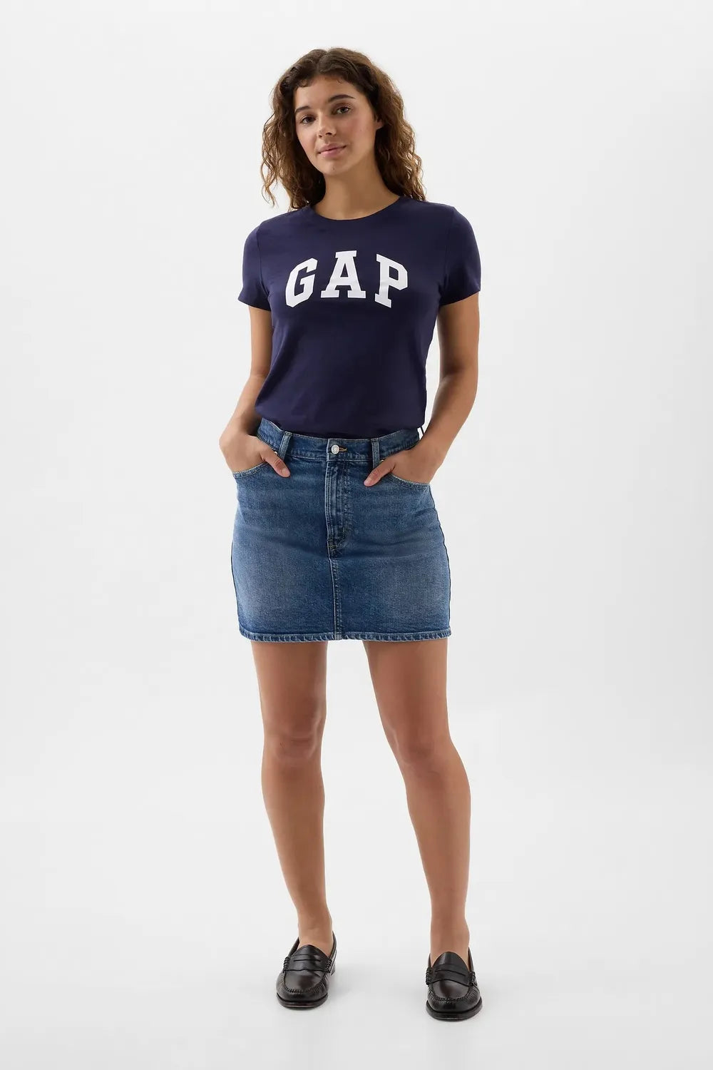 GAP Kadın Koyu Lacivert Tişört 729555000