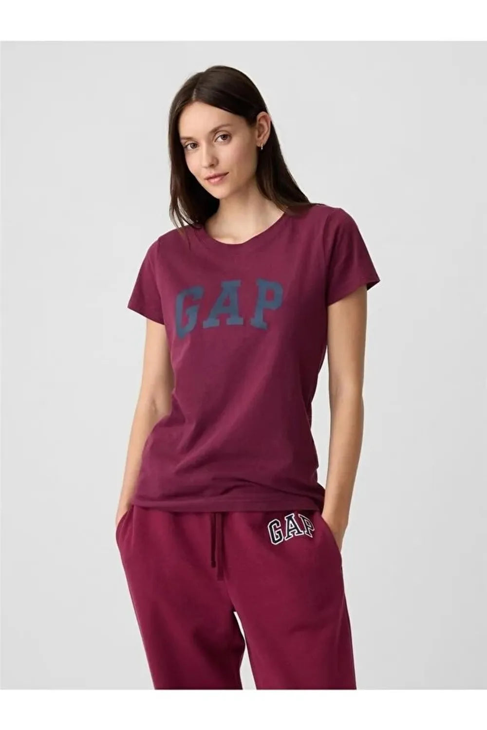 GAP Kadın Ruby Wine Tişört 729555007
