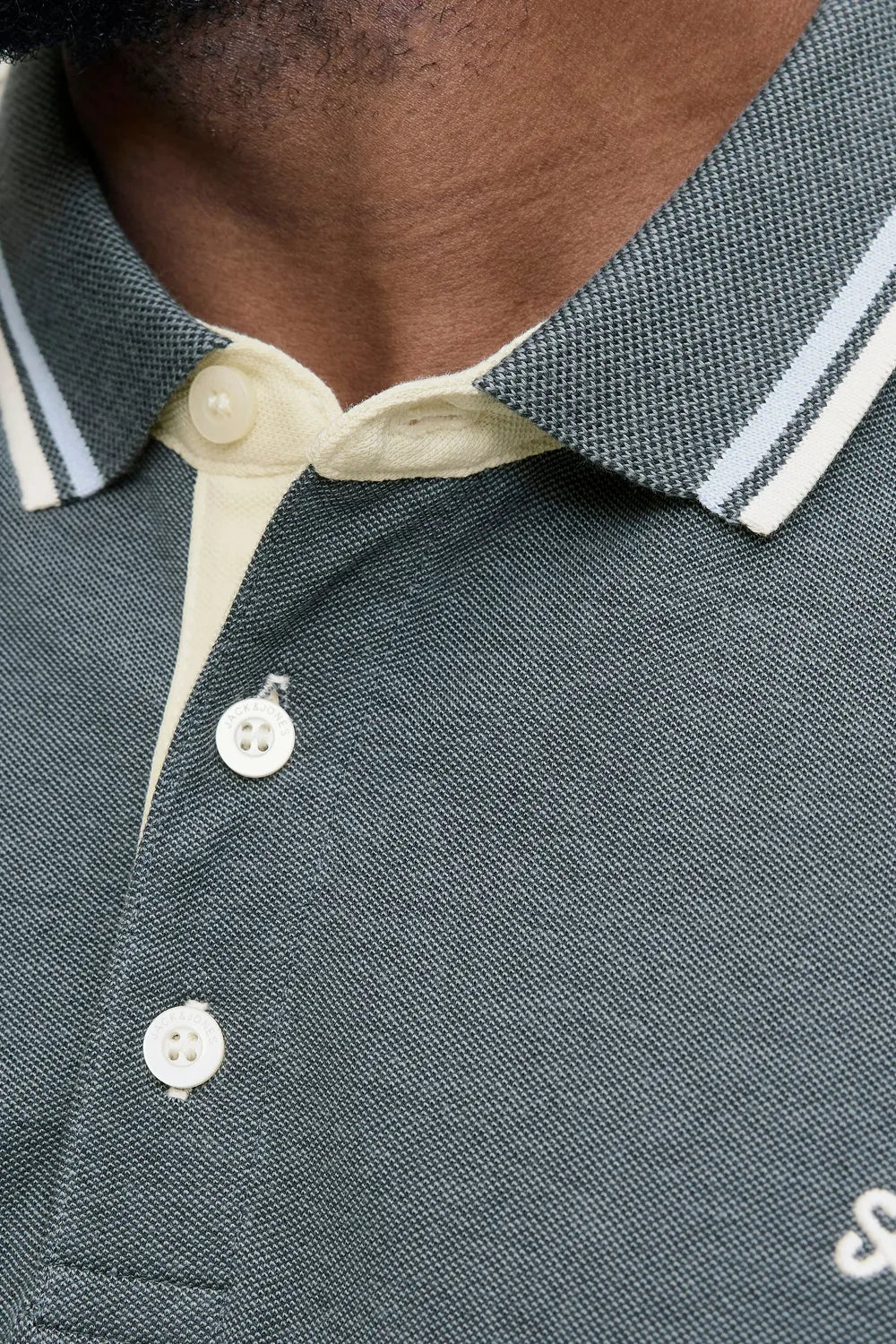 Jack&Jones Plus Erkek Koyu Gri Polo 12143859