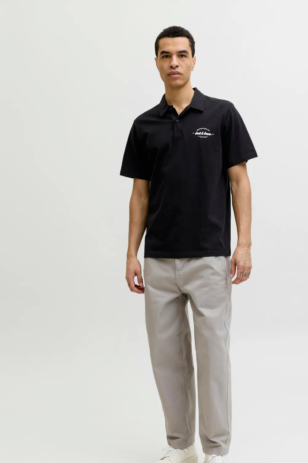 Jack&Jones Erkek Siyah Polo Yaka Tişört 12288118