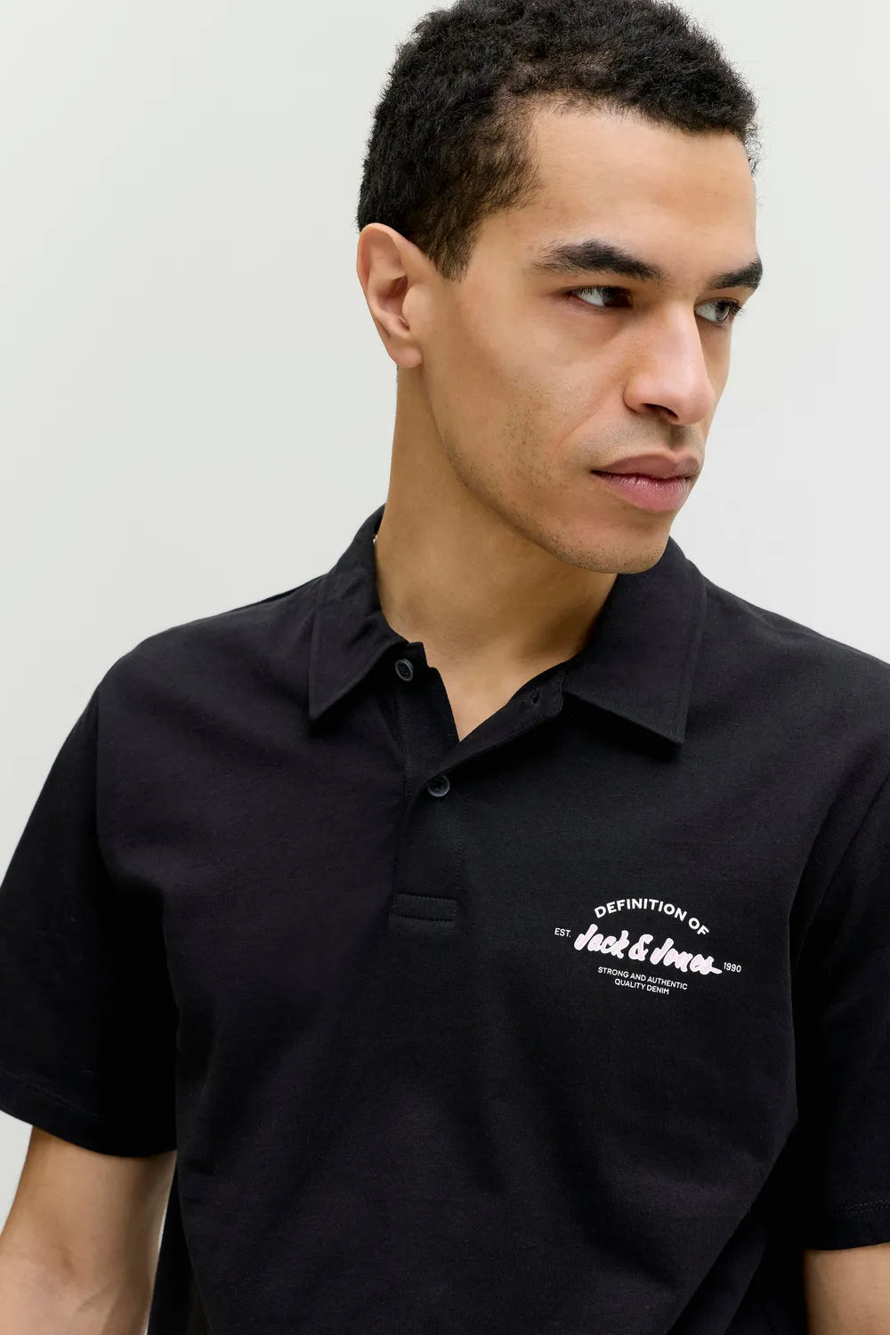 Jack&Jones Erkek Siyah Polo Yaka Tişört 12288118