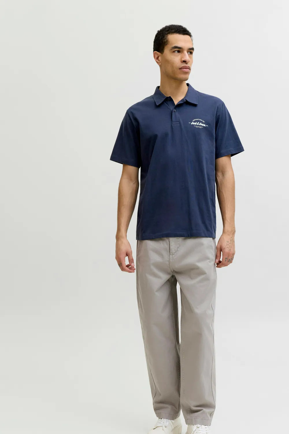 Jack&Jones Erkek Koyu Lacivert Polo Yaka Tişört 12288118