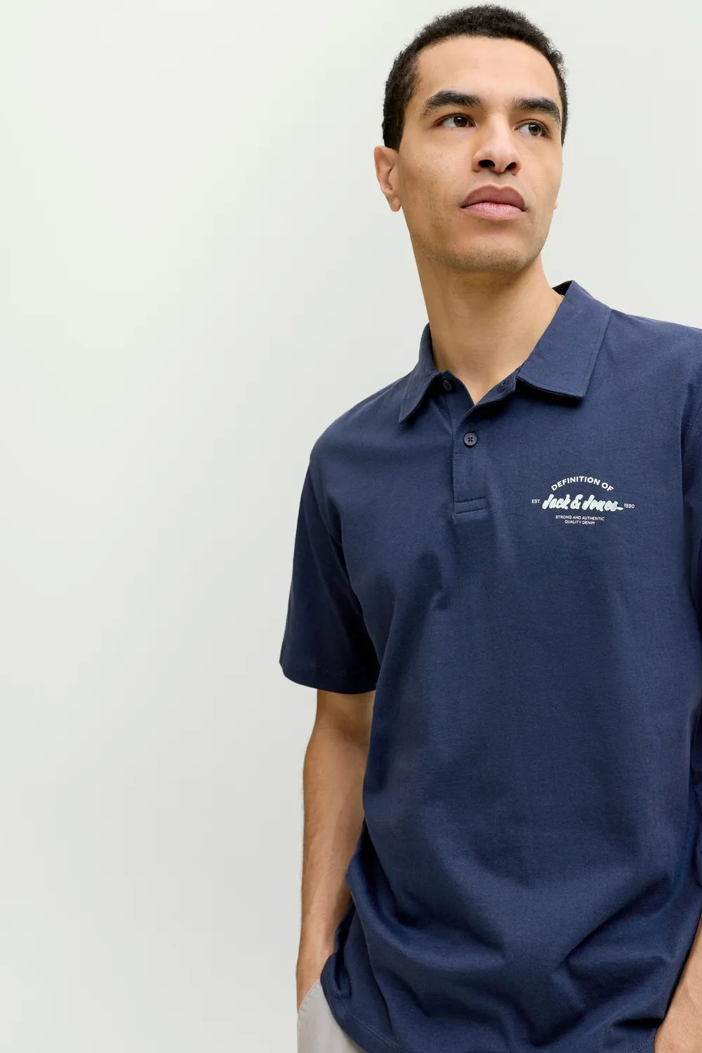 Jack&Jones Erkek Koyu Lacivert Polo Yaka Tişört 12288118