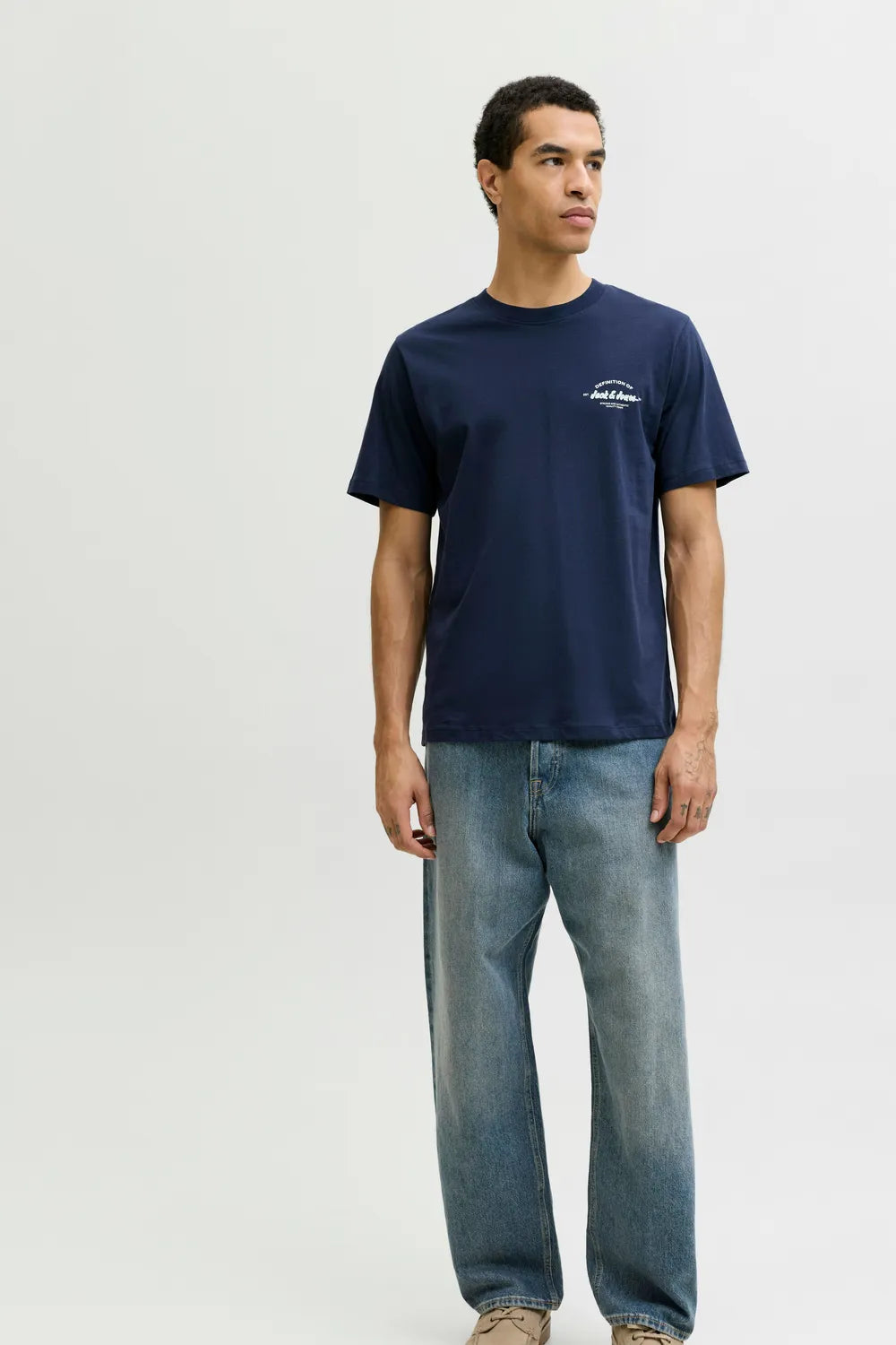 Jack&Jones Erkek Koyu Lacivert Tişört 12288113
