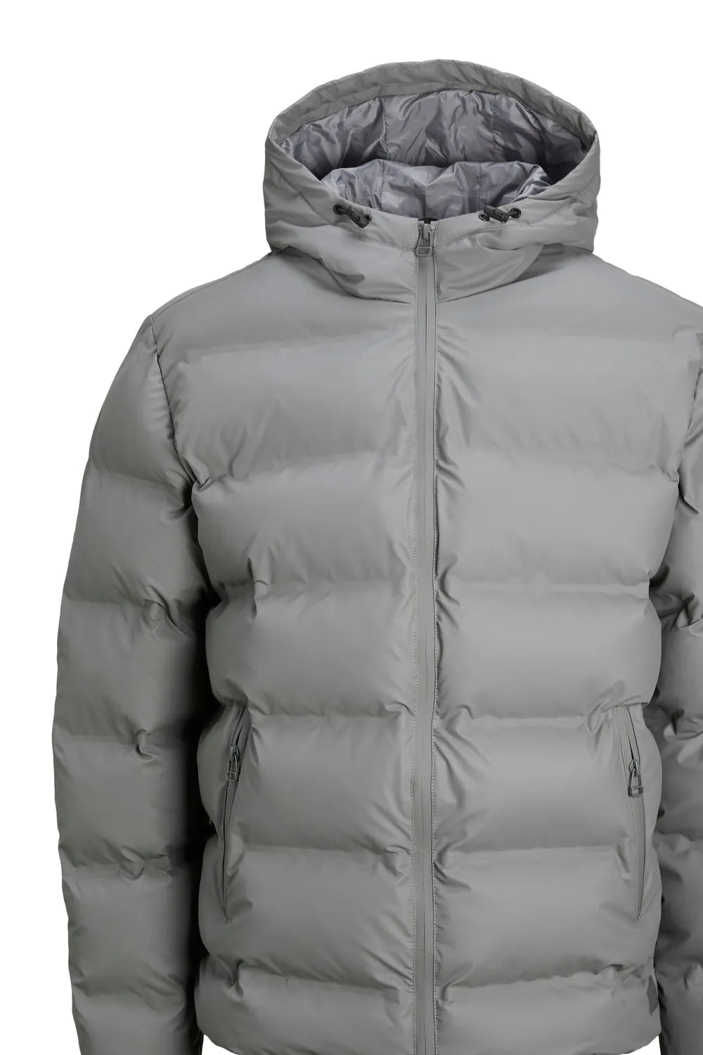 JACK JONES Erkek Gri Püsküllü Puffer 12239020