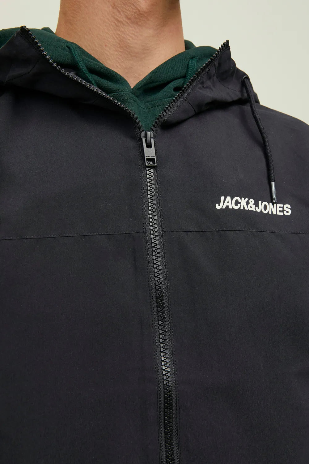 JACK JONES Erkek Siyah Kapüşonlu Mont 12200208