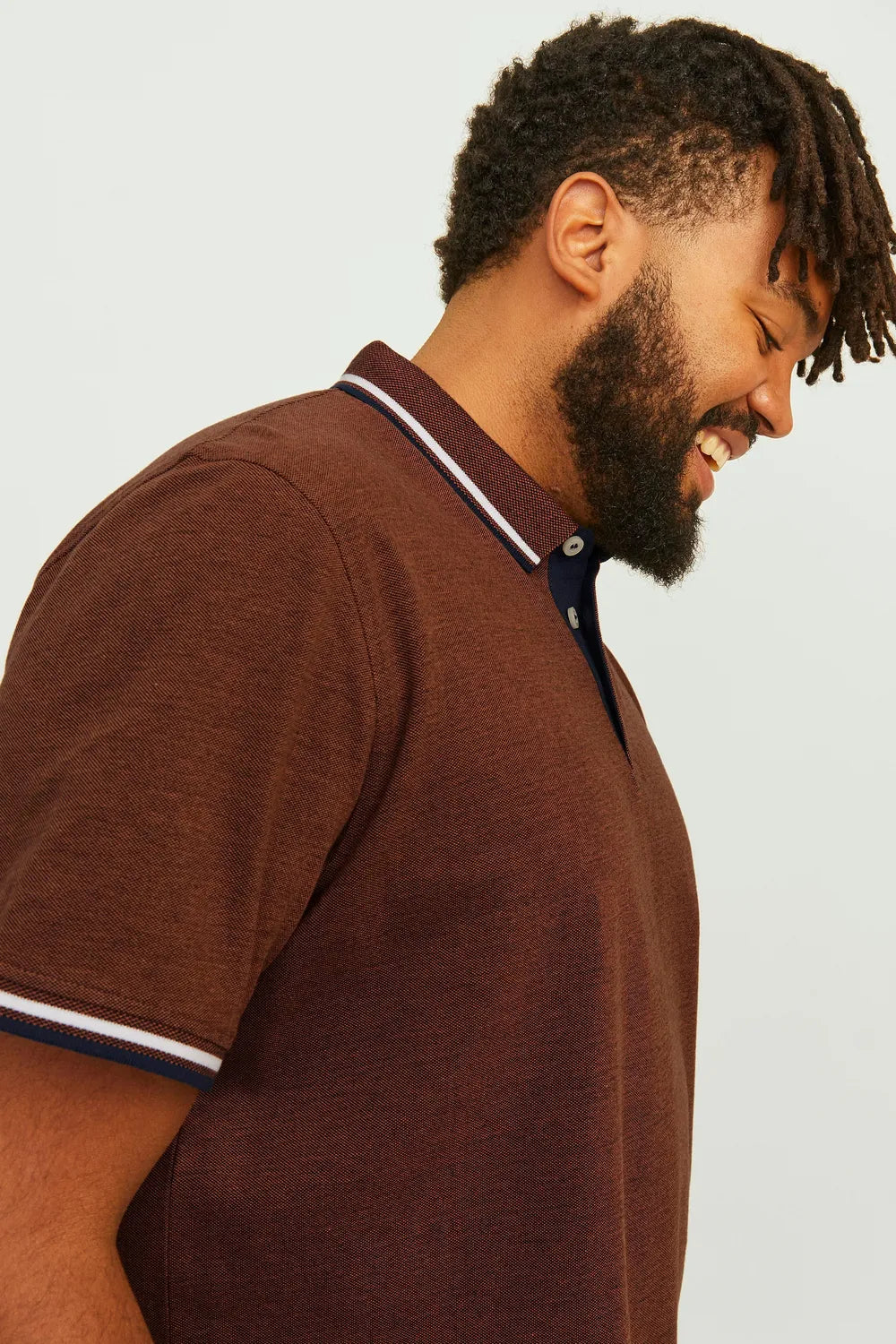 JACK JONES Erkek Kahverengi Polo Tişört 12143859