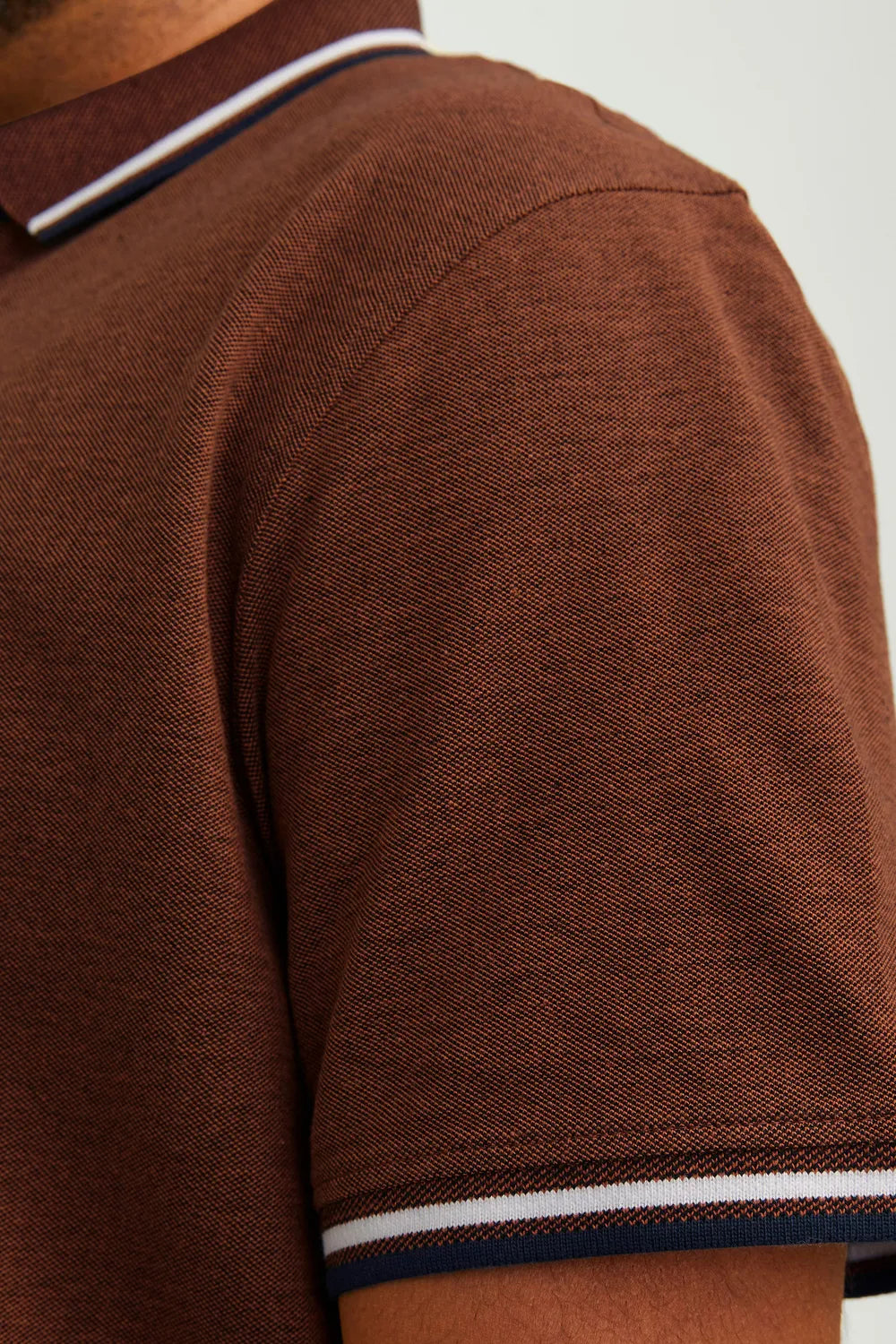 JACK JONES Erkek Kahverengi Polo Tişört 12143859