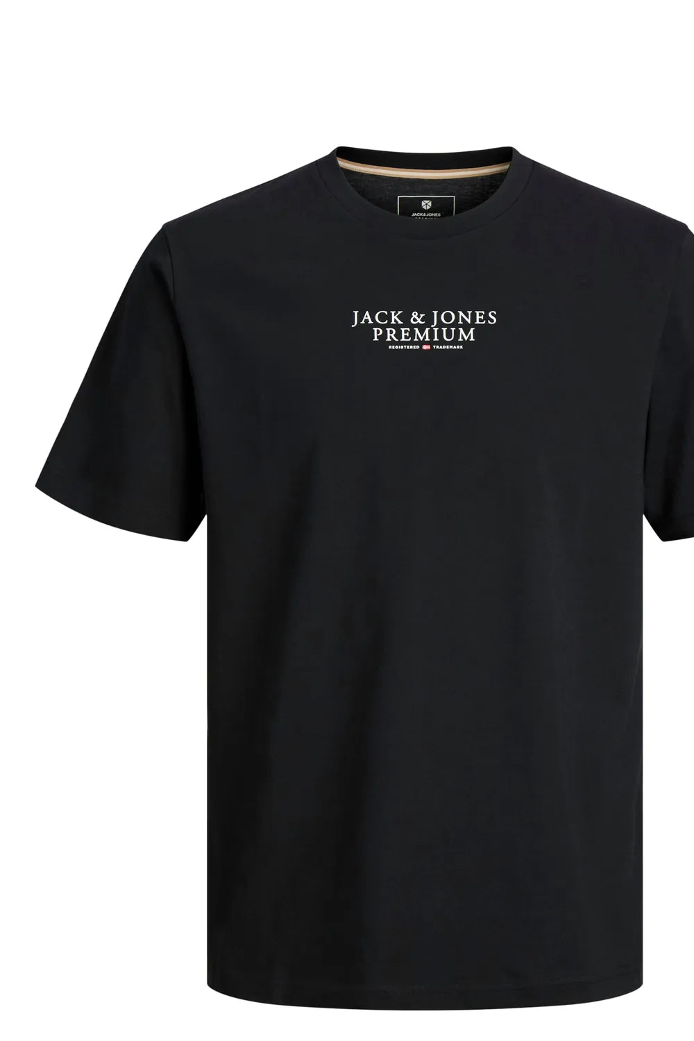 JACK JONES Erkek SİYAH Pamuklu Tişört 12217167