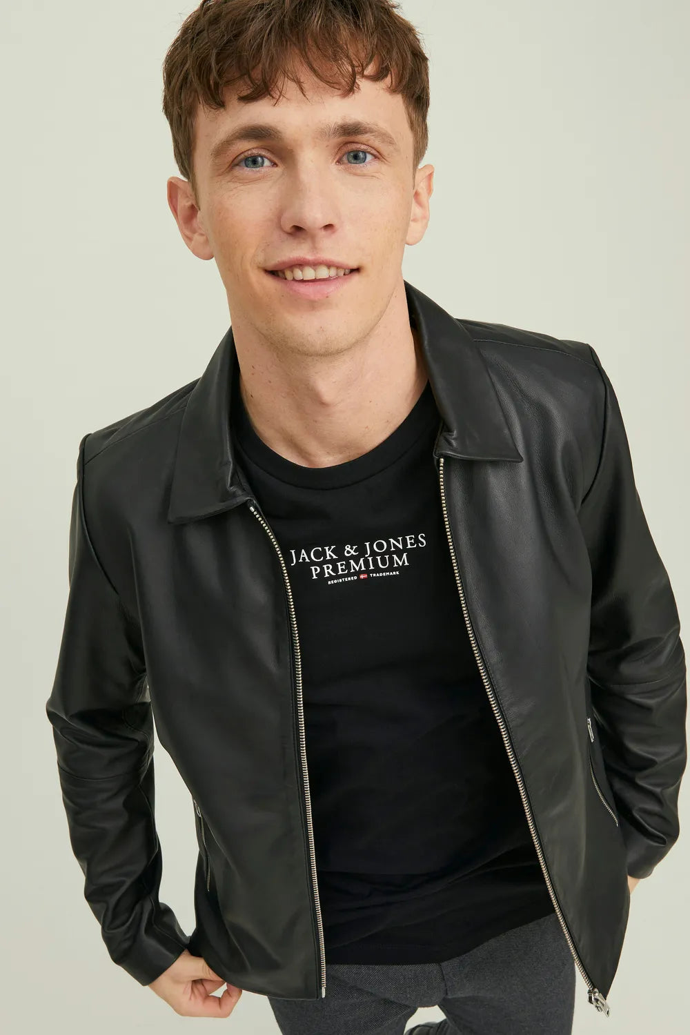 JACK JONES Erkek SİYAH Pamuklu Tişört 12217167