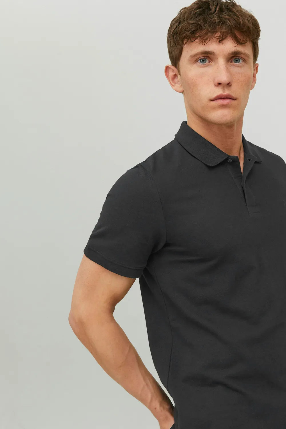 Jack Jones Erkek Pamuklu Beyaz Polo Yaka Tişört 12136516