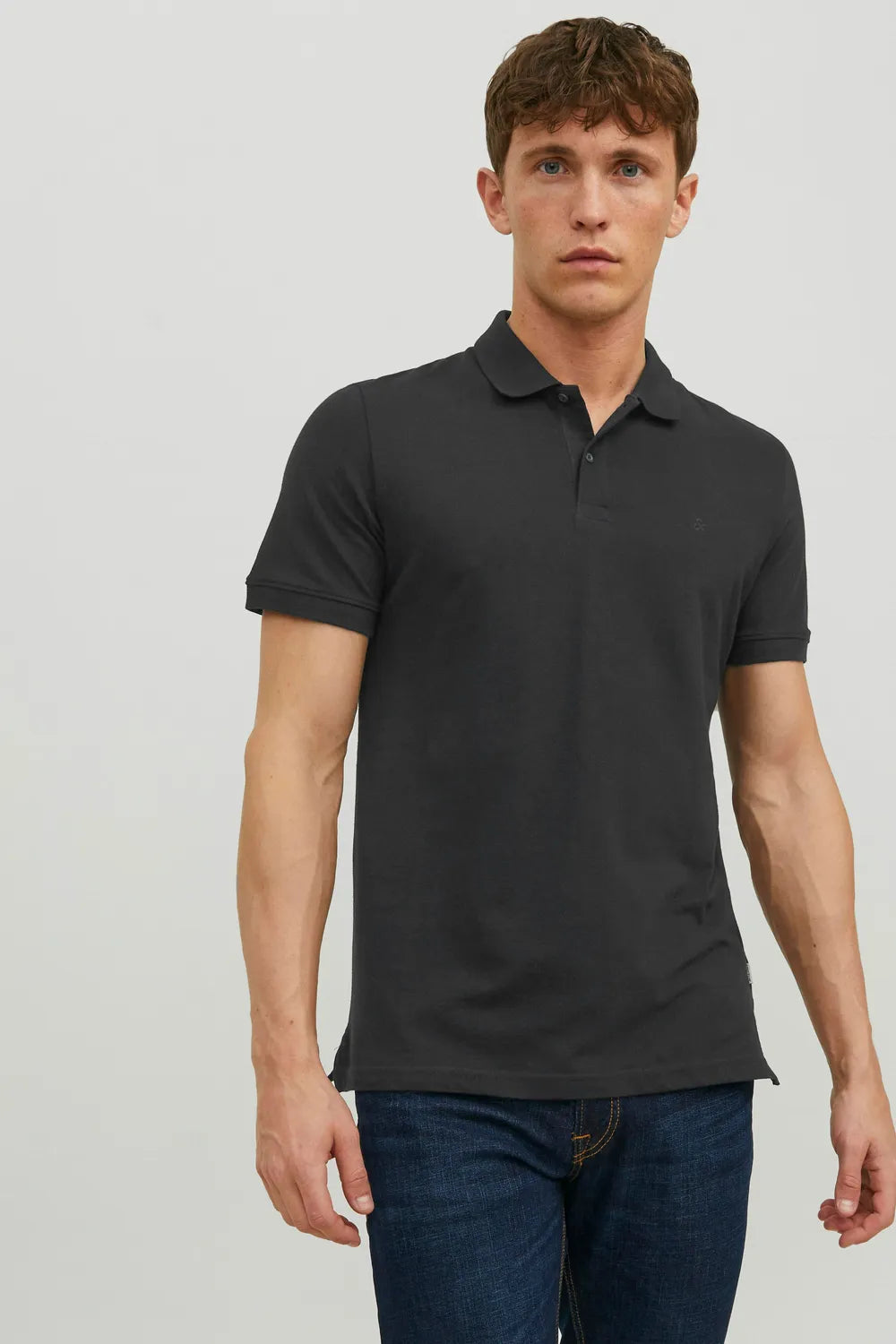 Jack Jones Erkek Pamuklu Beyaz Polo Yaka Tişört 12136516