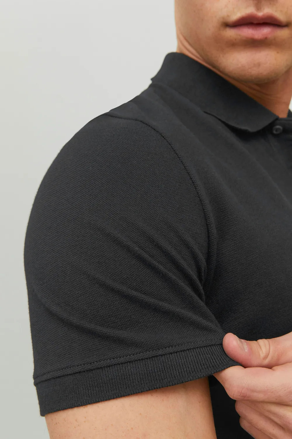 Jack Jones Erkek Pamuklu Beyaz Polo Yaka Tişört 12136516