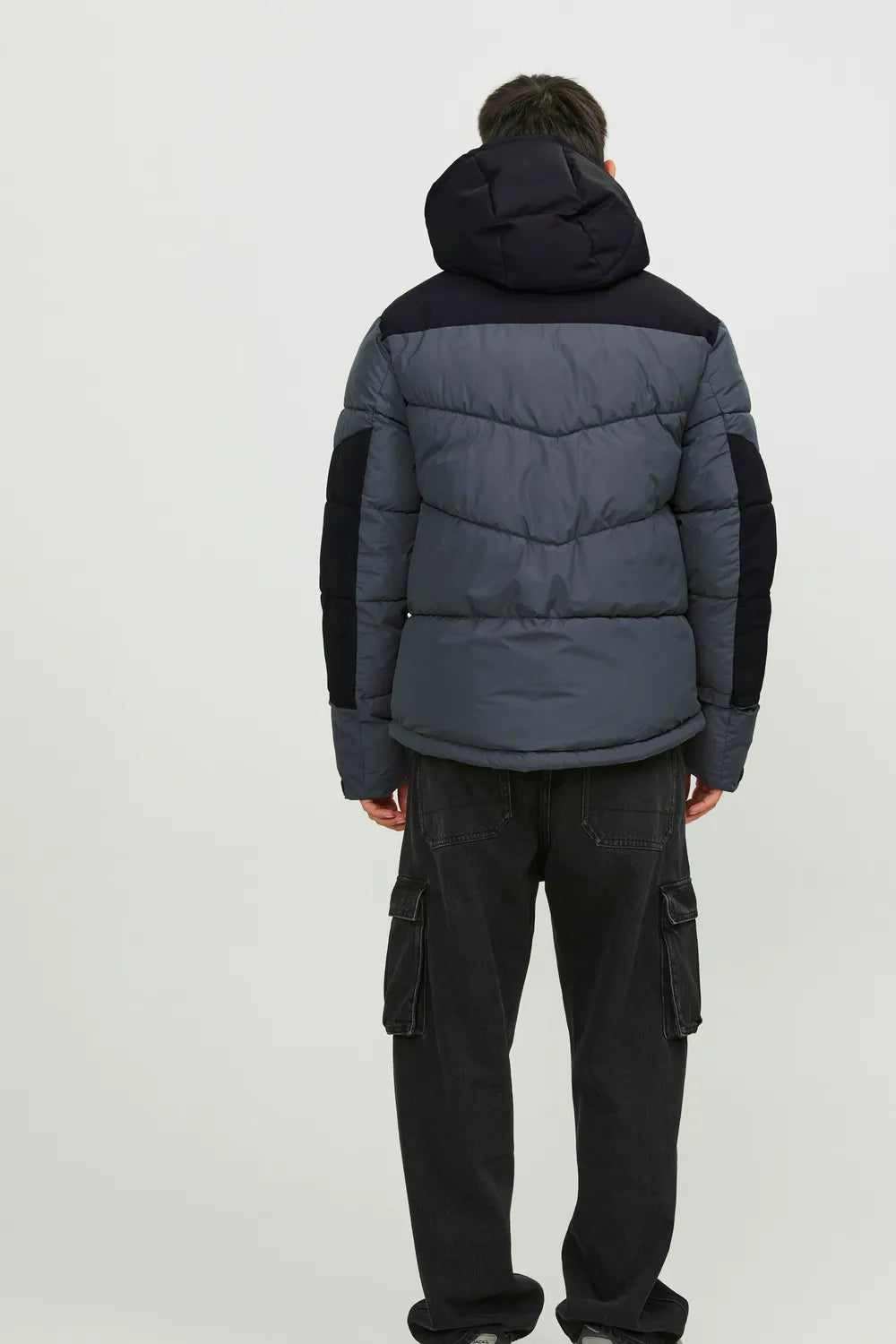 Jack Jones Erkek  Şişme Puffer Gri Mont  12239001G