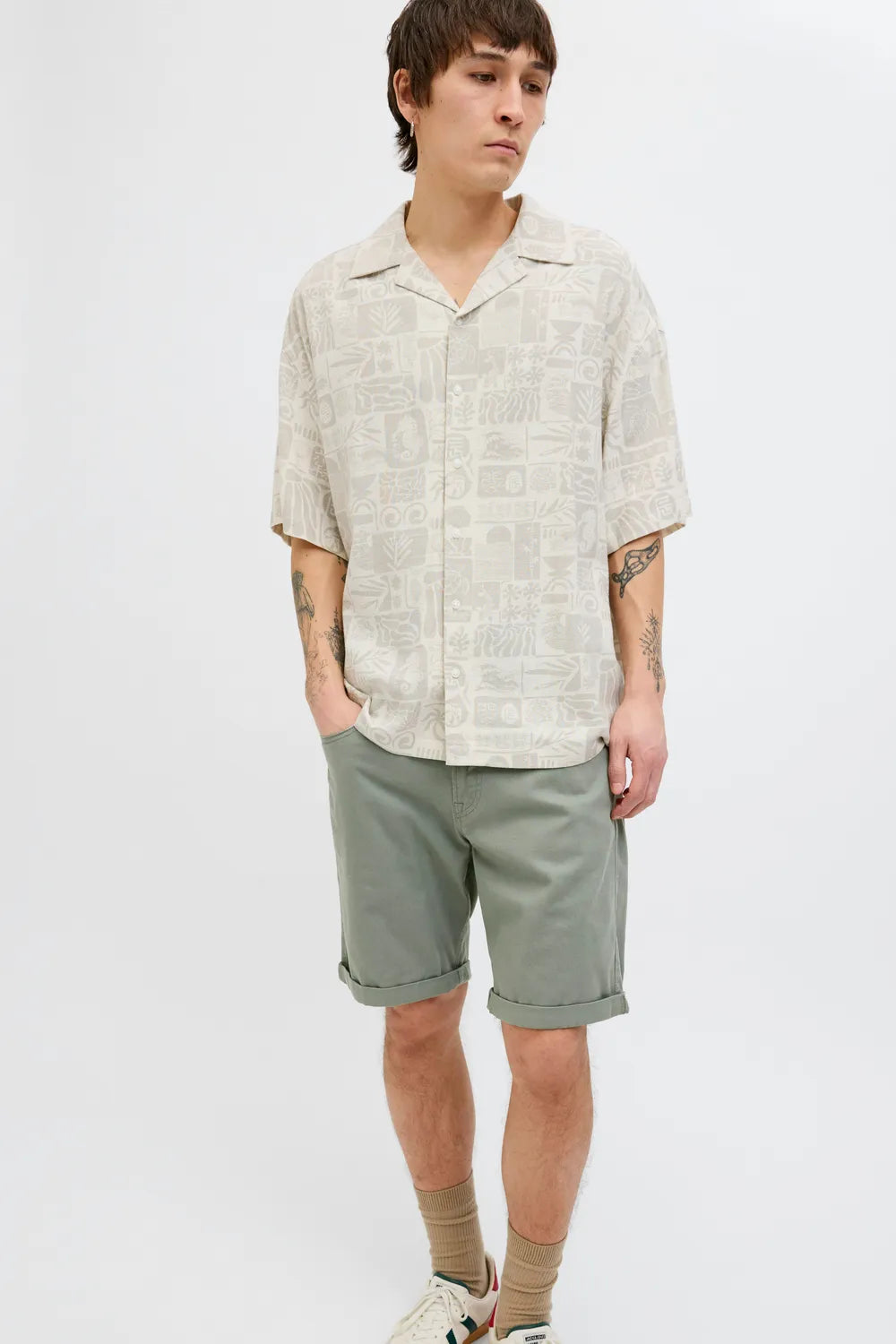 JACK JONES Erkek Haki Short 12165892