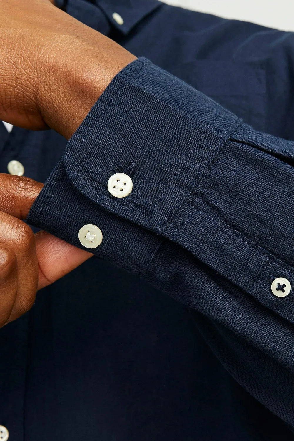 Jack & Jones Erkek KOYU LACİVERT GÖMLEK 12190444
