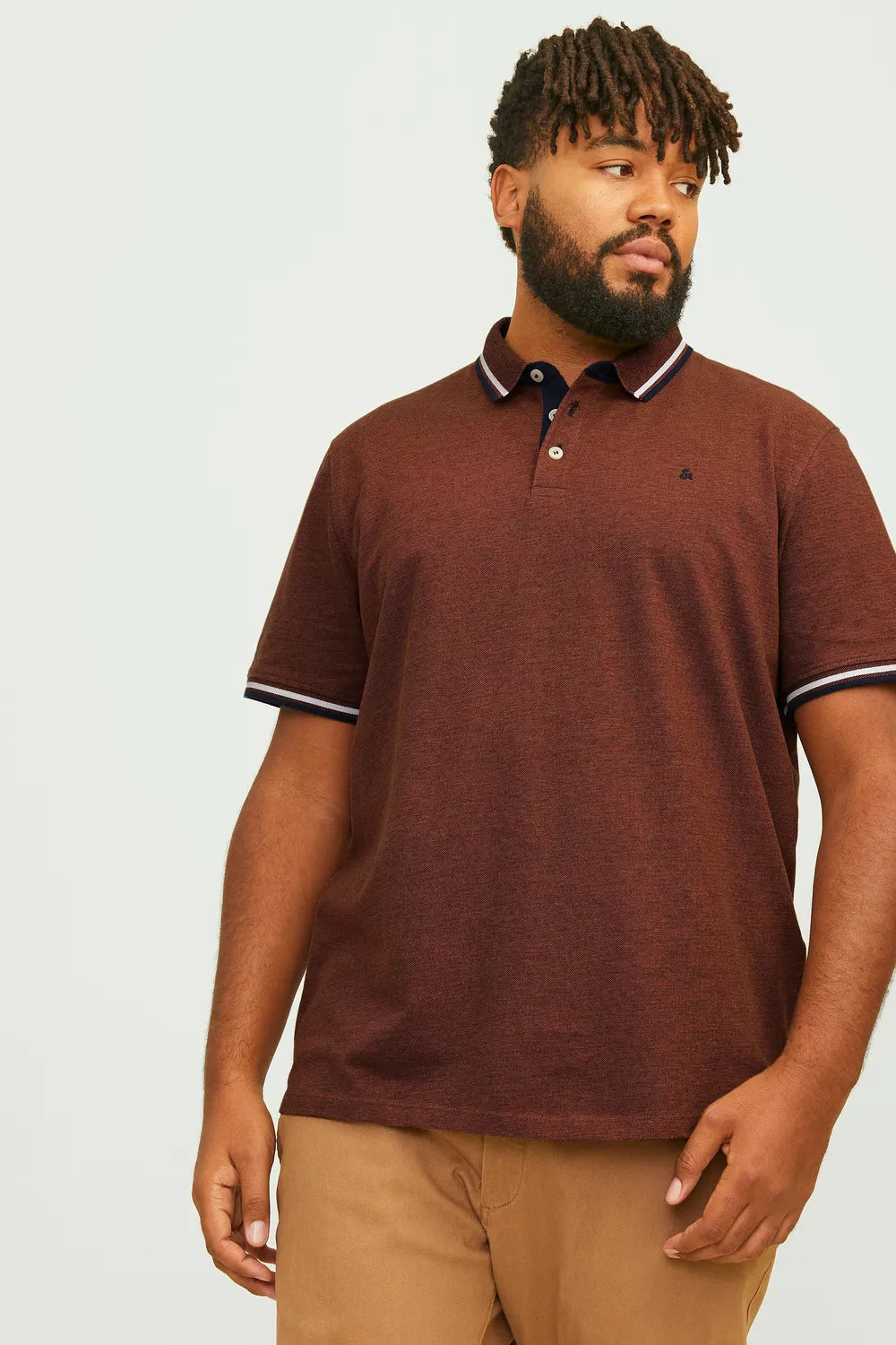 JACK JONES Erkek Kahverengi Polo Tişört 12143859