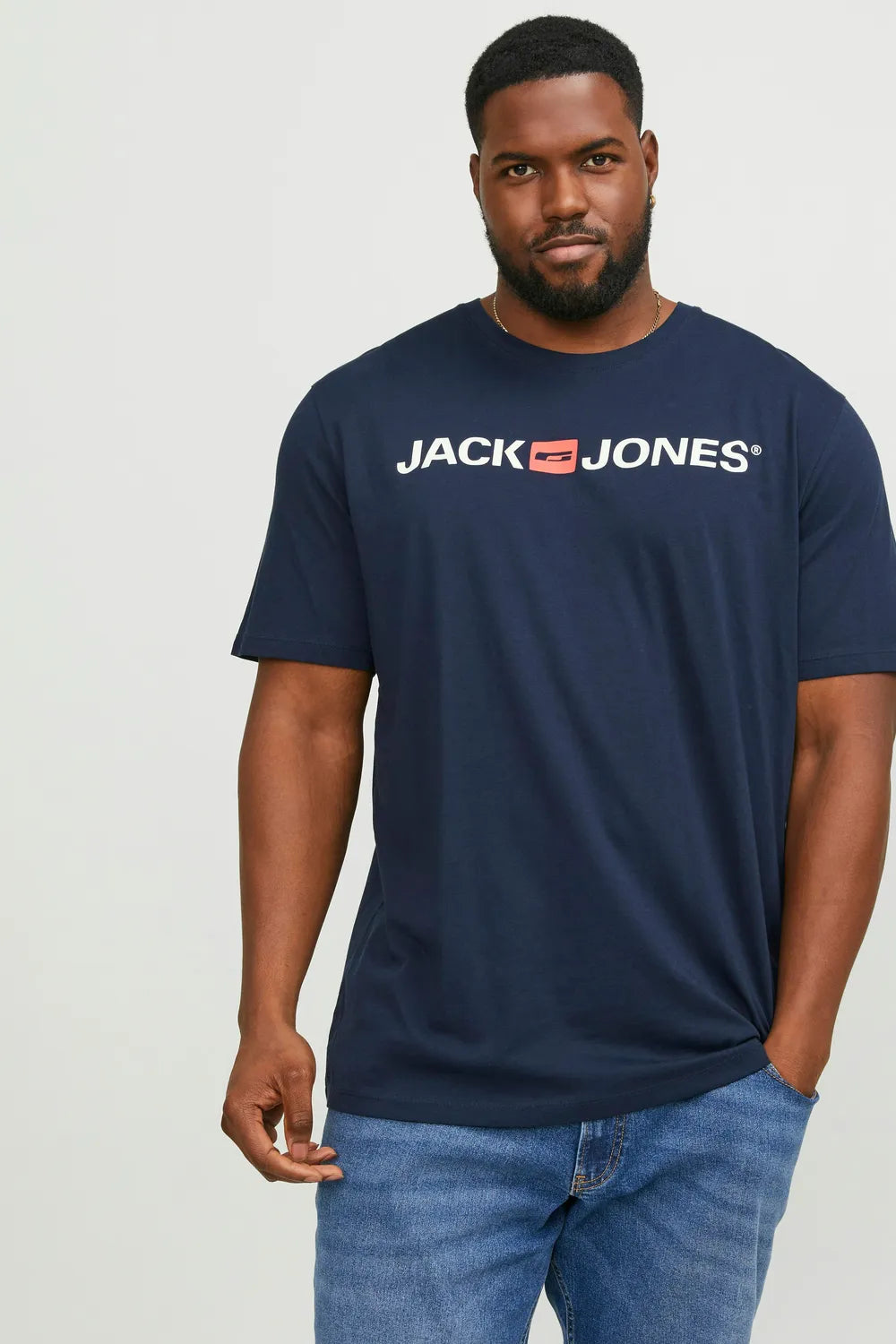 Jack & Jones Erkek KOYU LACİVERT TİŞÖRT 12184987