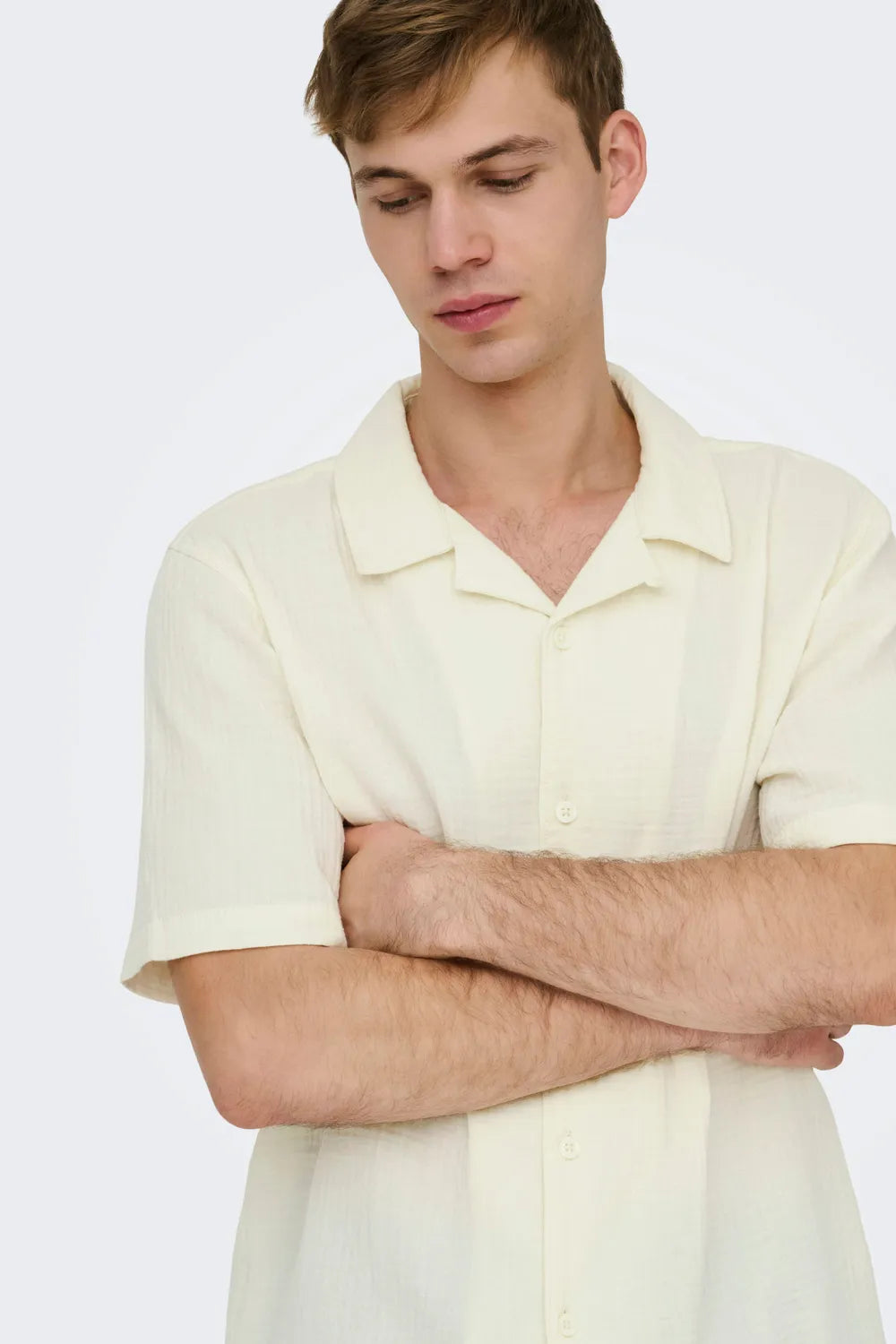 SHIRT - WITH SLEEVES MALE WOV CO100