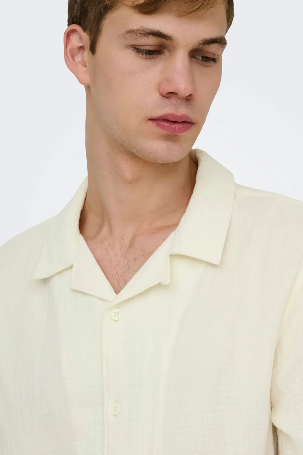 SHIRT - WITH SLEEVES MALE WOV CO100
