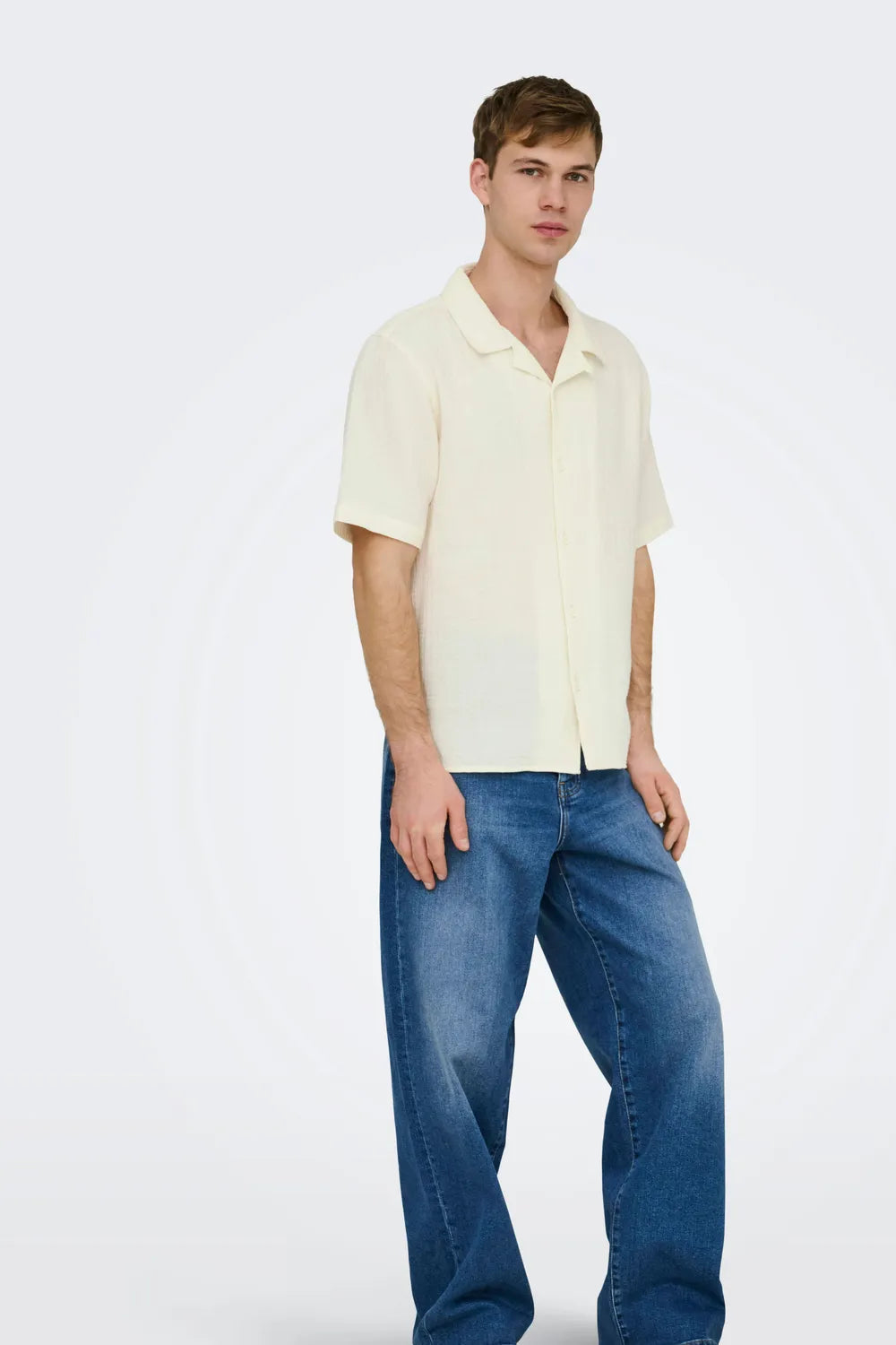 SHIRT - WITH SLEEVES MALE WOV CO100