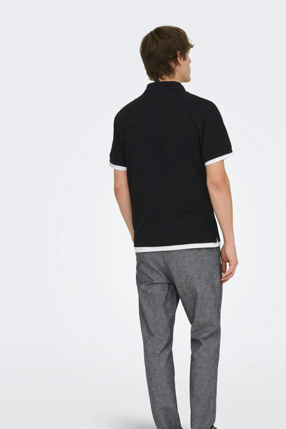 ONLY & SONS Erkek Siyah Polo Tişört 22035825