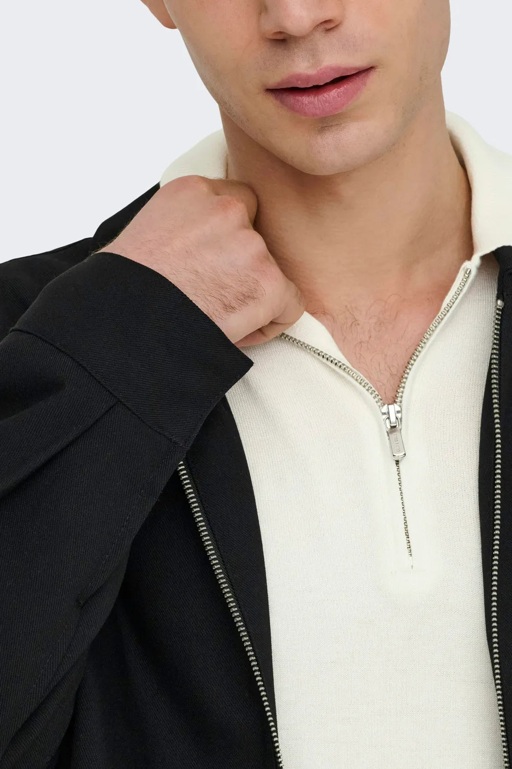 Only & Sons Erkek Bulut Beyazı Polo Yaka Tişört 22028606