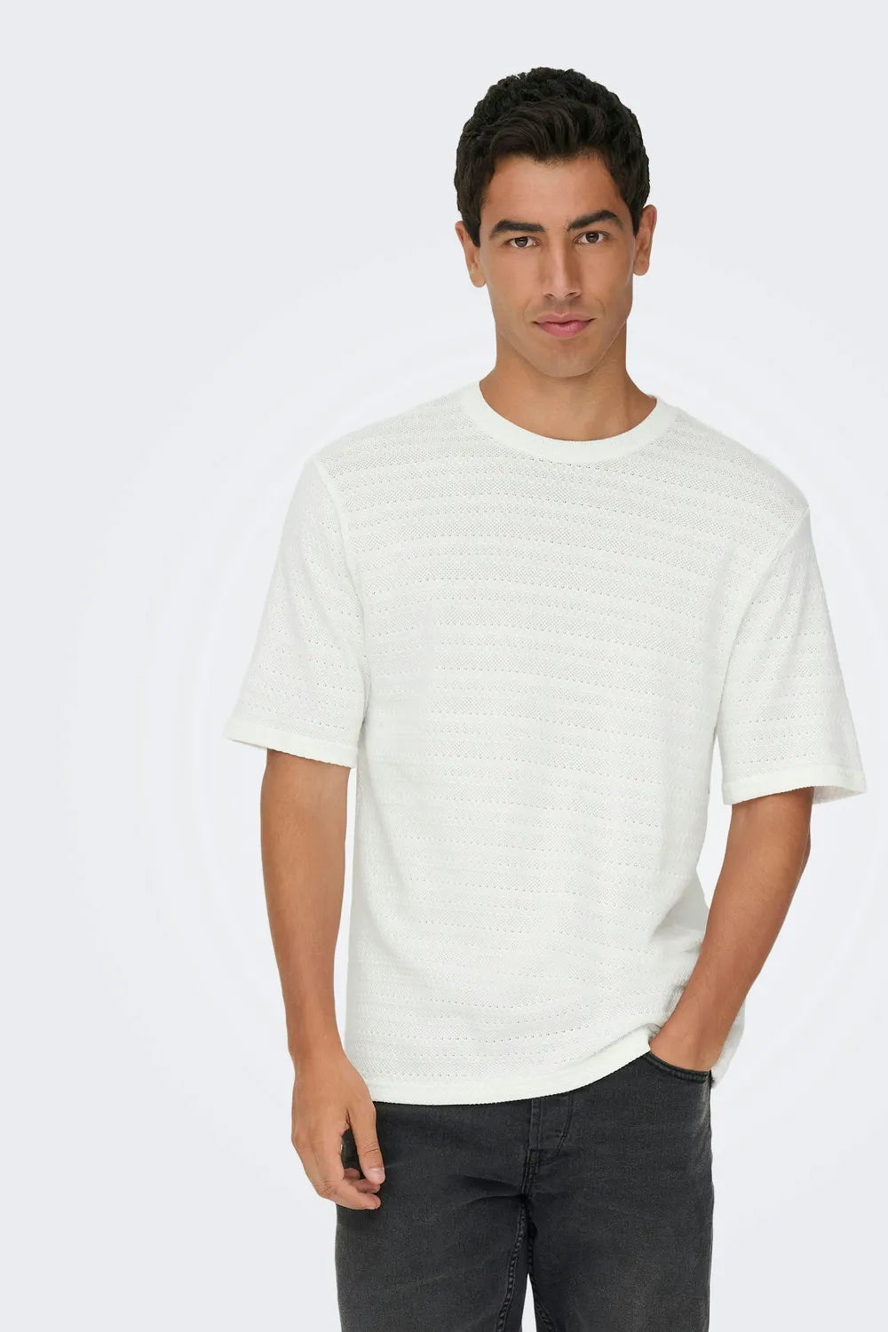 ONLY & SONS Erkek Bulut Beyazı Kazak 22031761