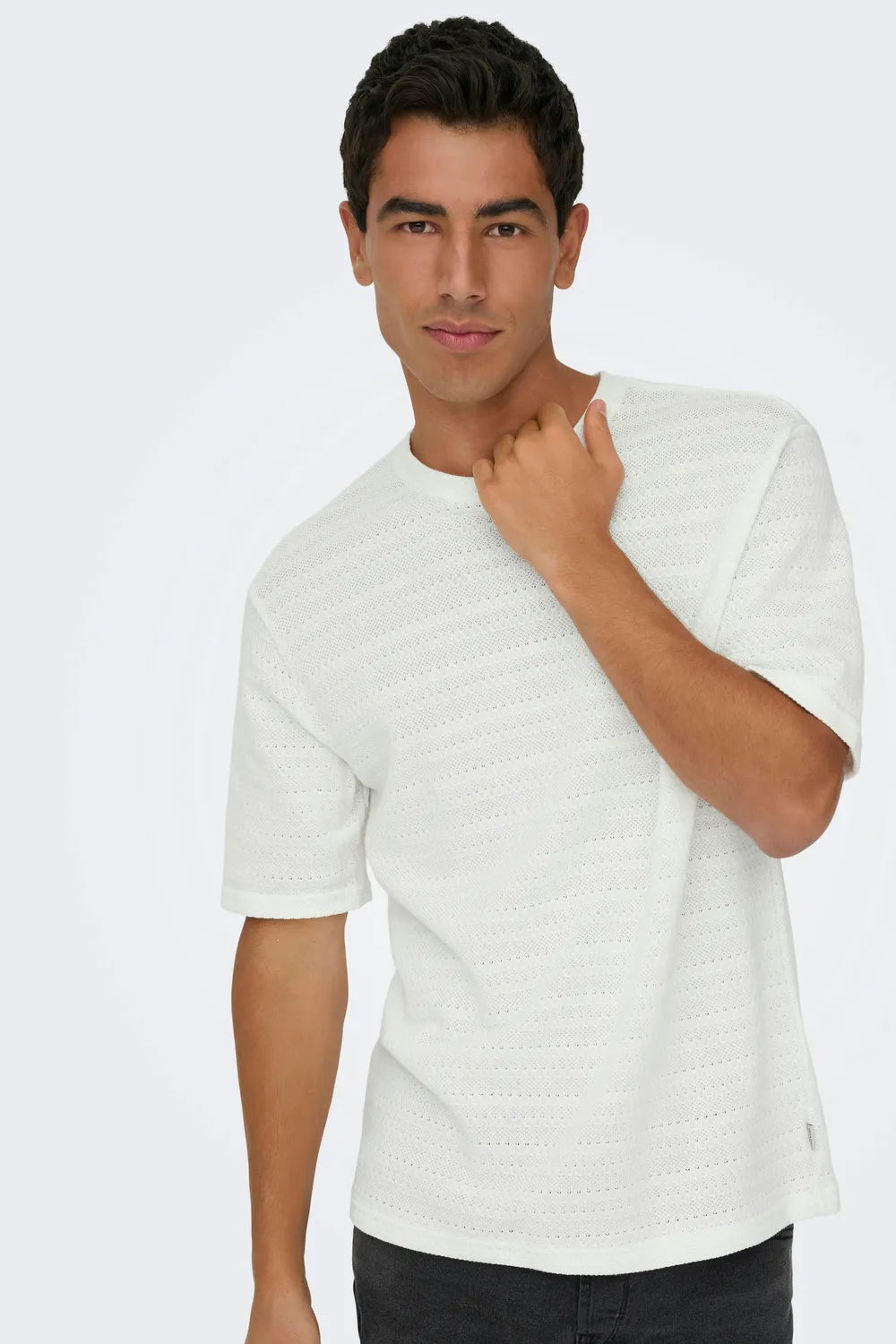 ONLY & SONS Erkek Bulut Beyazı Kazak 22031761