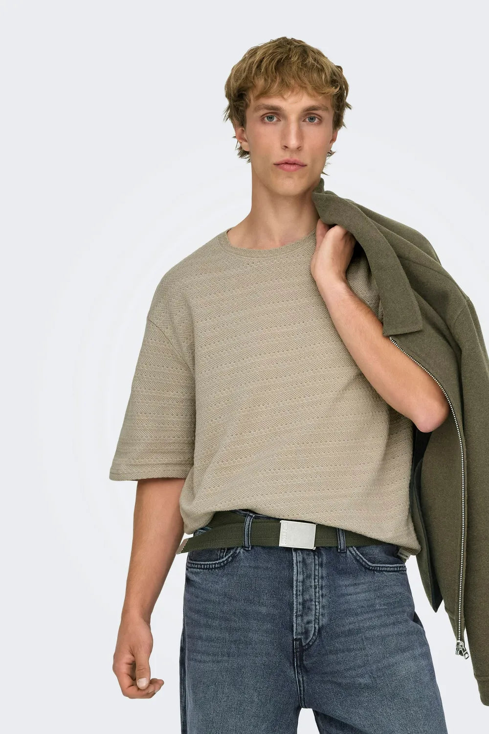ONLY & SONS Erkek Açık Bej Kazak 22031761