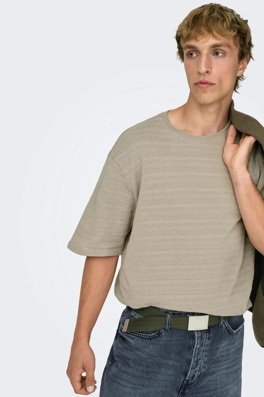 ONLY & SONS Erkek Açık Bej Kazak 22031761