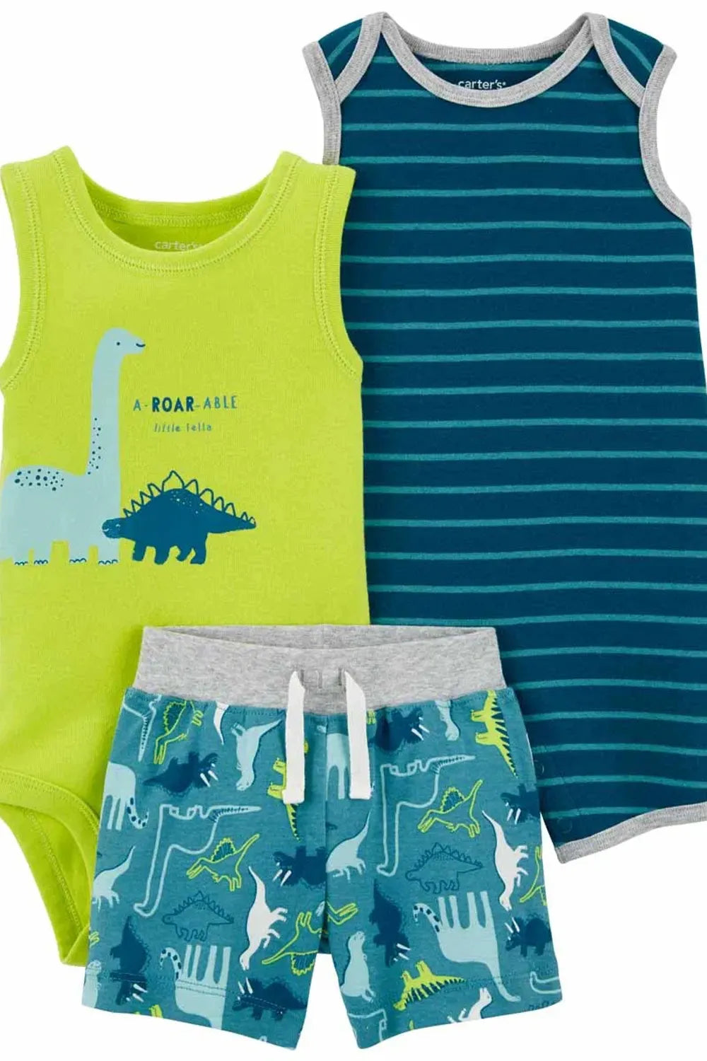 Carters Layette Yeşil Erkek Bebek 3Lü Set 1N040910Y