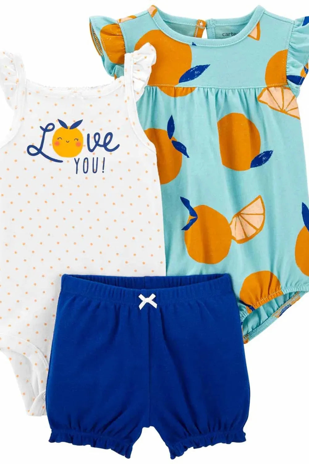 Carters Layette Çok Renkli Kız Bebek 3Lü Set 1N041510R
